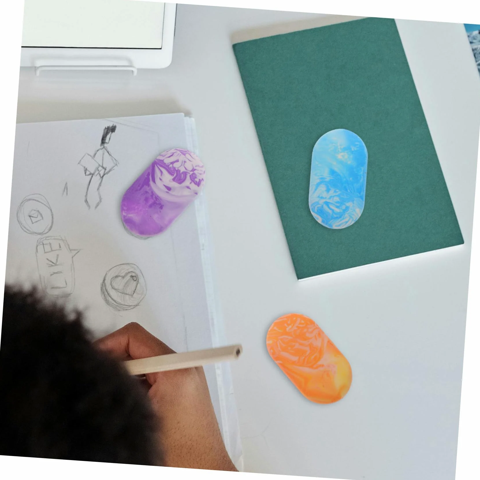 SHINEOFI 4 Set Creativi E Portatili Accessori Per Cancelleria Con Design Adorabile E Cancellazione 12 Pezzi*4