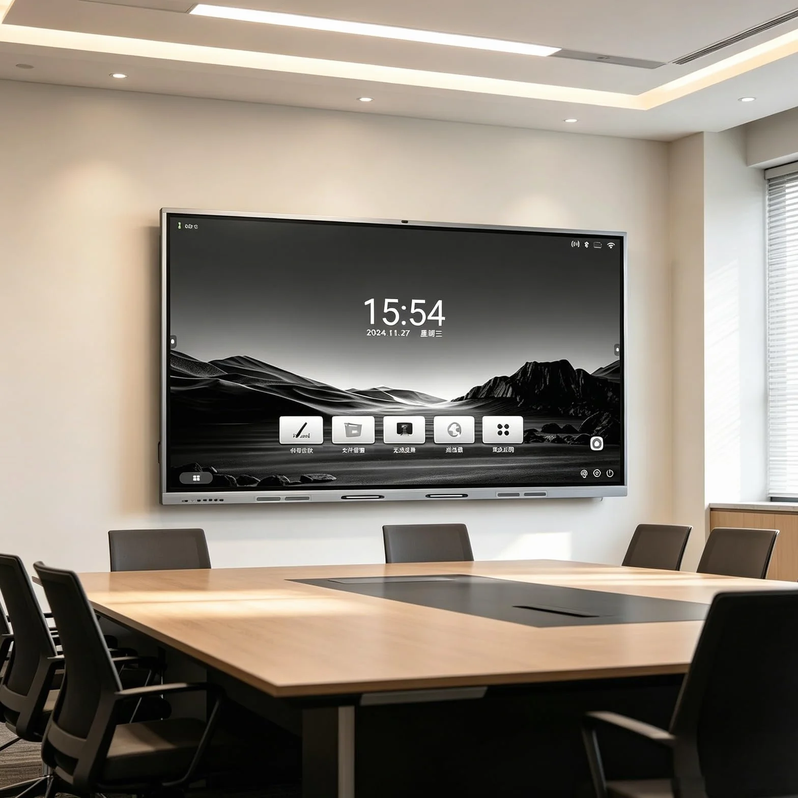 Lavagna interattiva display touch Doppio sistemas vetro temperato antiriflesso resistente a graffi urti e macchie di impronte digitali per Aula Casa Ufficio(1212 * 682mm/47.71 * 26.85in)