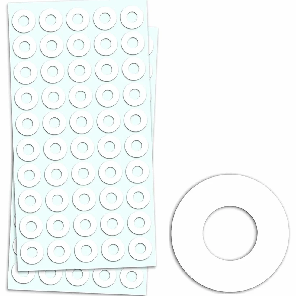 Salvabuchi Fogli Rinforzi Autoadesivi 13mm Trasparenti Bianco 1000 Pezzi