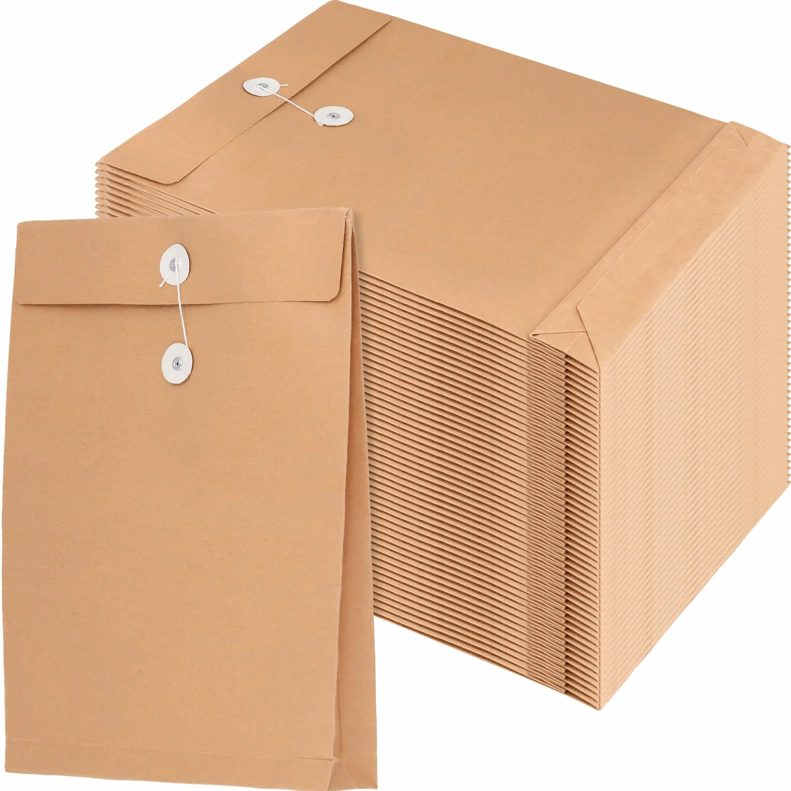 Buste grandi in carta kraft 23,9 x 33,5 cm espandibili con soffietto e filo per documenti