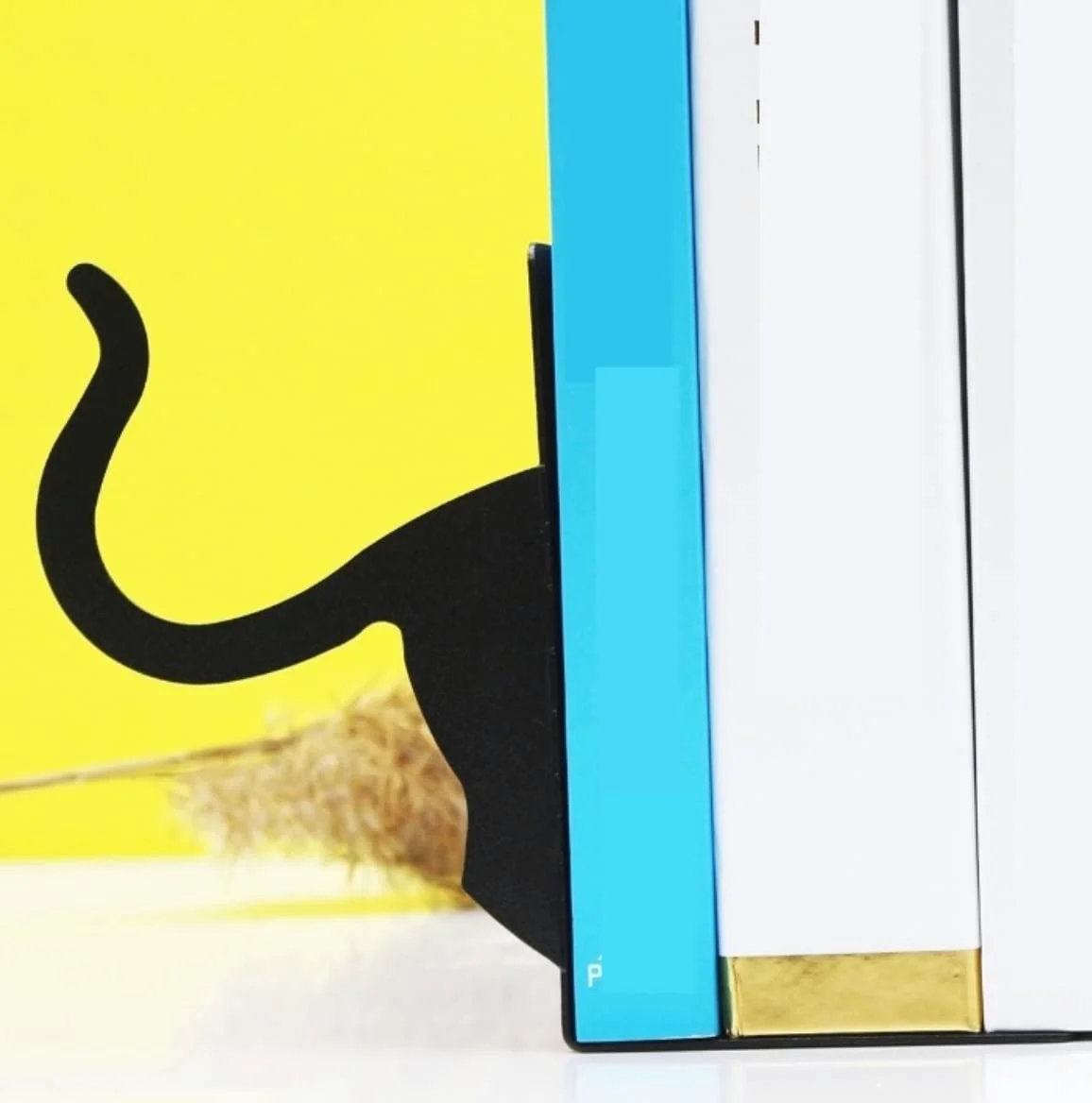 Reggi Libri, Fermalibri Fermalibri Decorativi In ​​​​metallo A Forma Di Gatto Porta Libri Supporto Artistico In Ferro Per Scaffali Per Antiscivolo Ufficio Casa Scrivania
