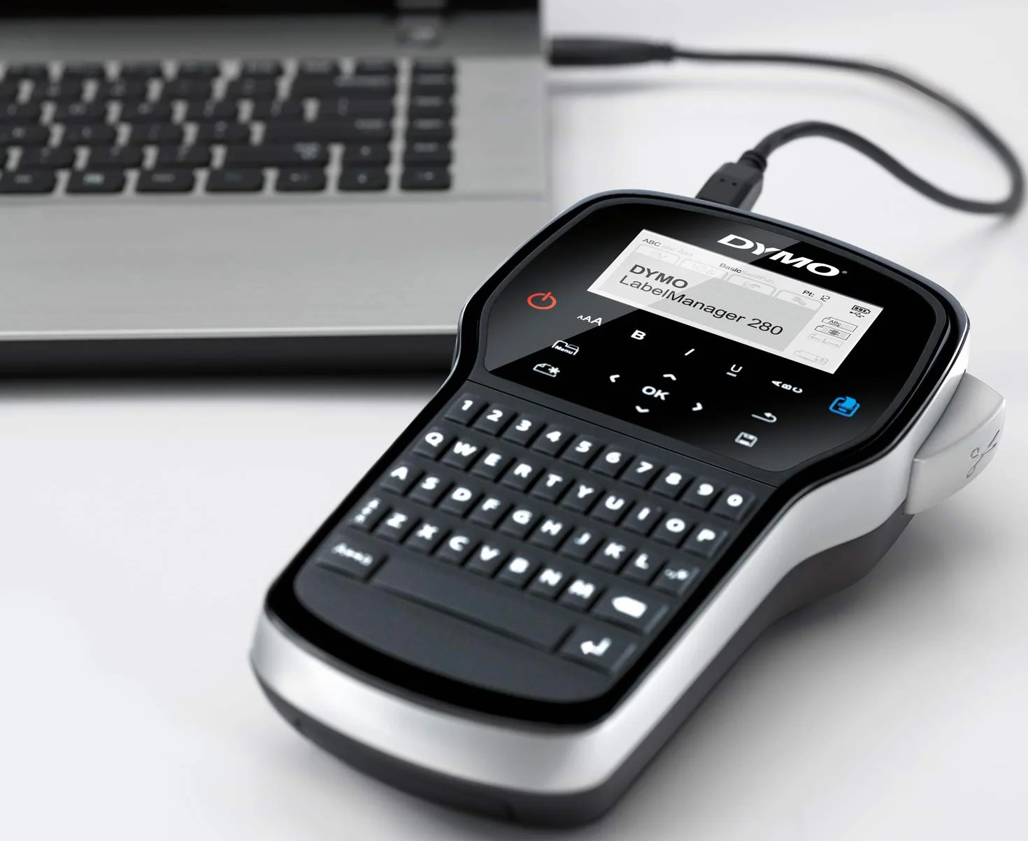 DYMO LabelManager 280 etichettatrice portatile ricaricabile tastiera QWERTY custodia nastri D1