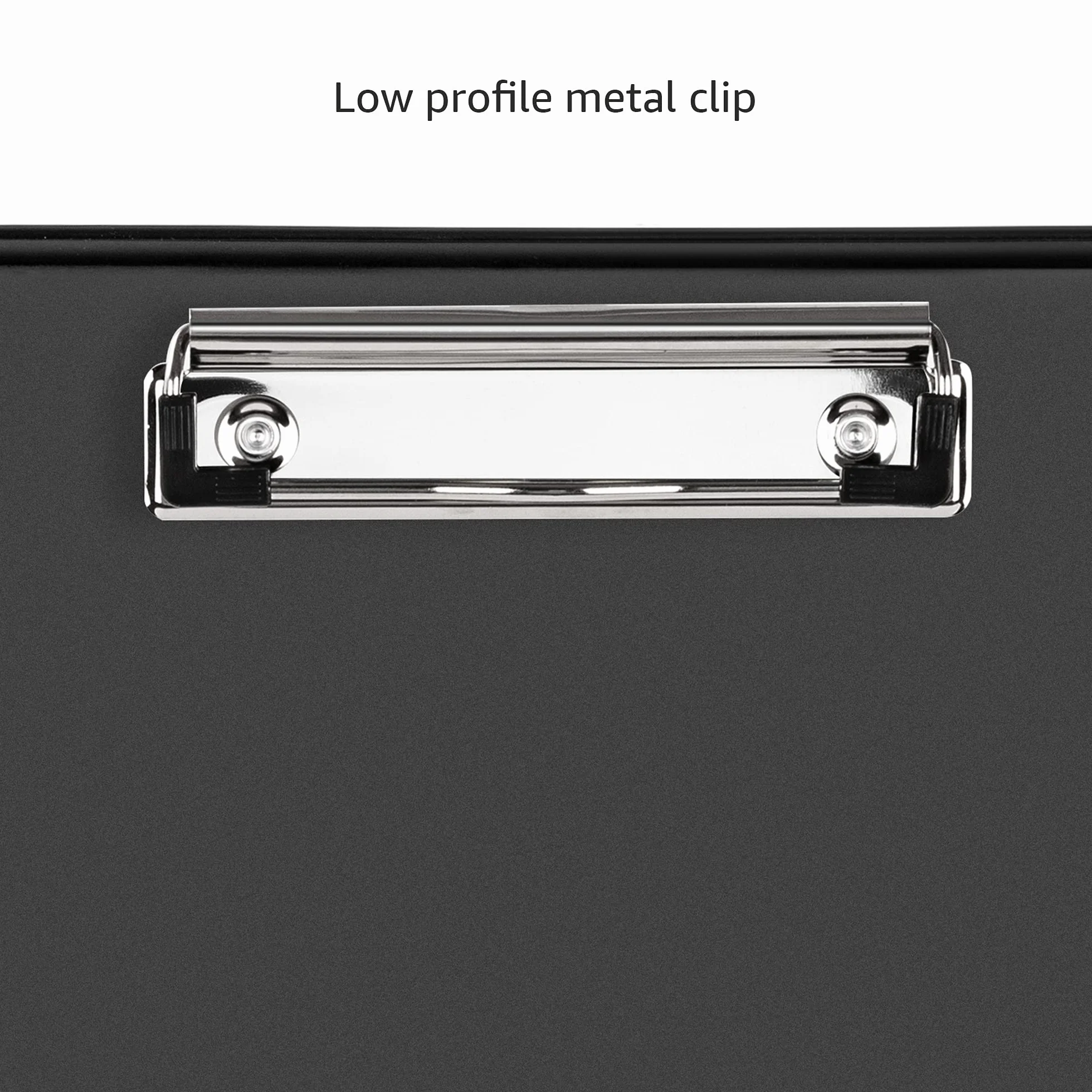 Amazon Basics Portablocco con scomparto portadocumenti, in plastica, confezione da 4, nero