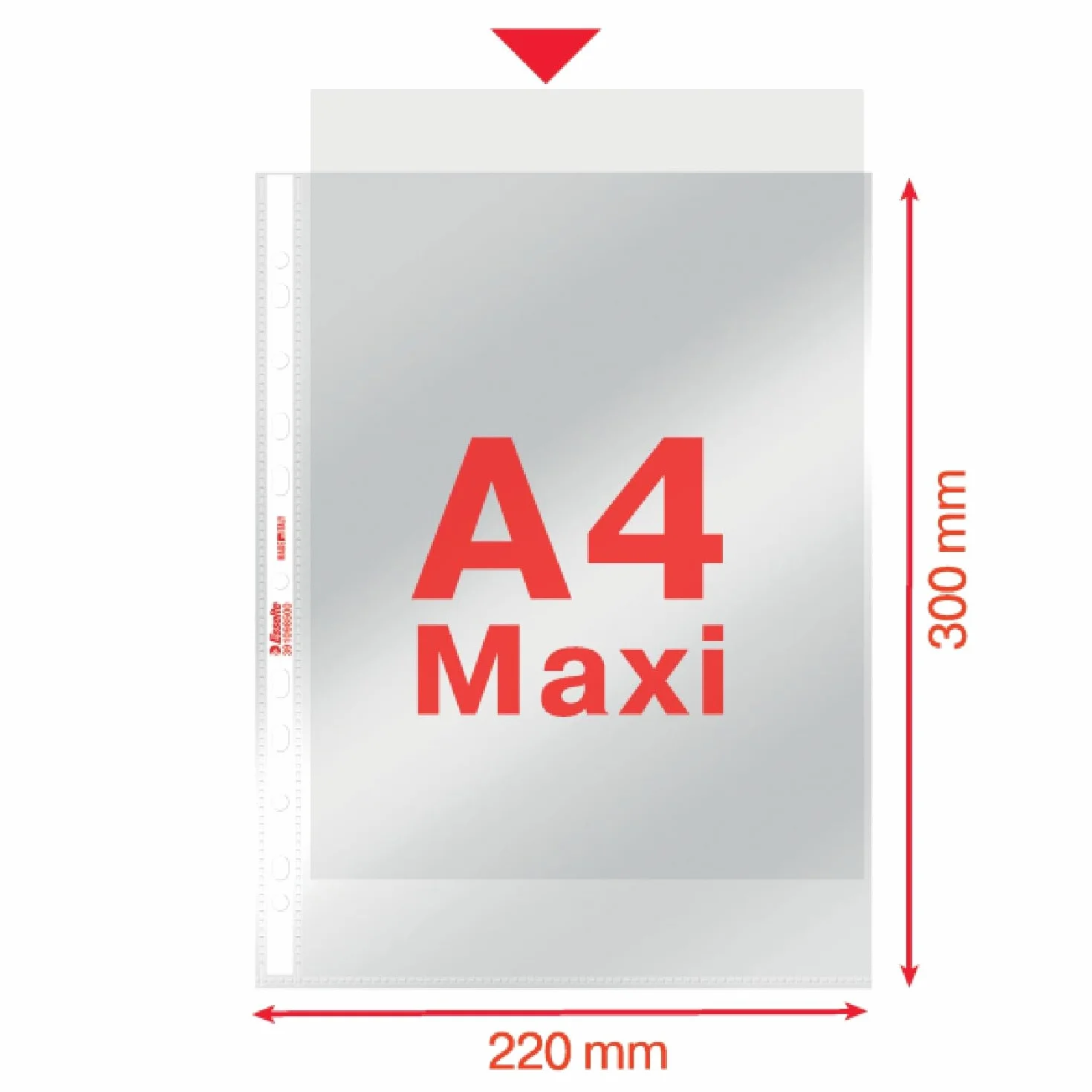 Esselte OXFORD SMART Buste per raccoglitori a perforazione universale A4 De Luxe, 300 pezzi (6 x 50), PP Lucido, con Scatola Multiuso
