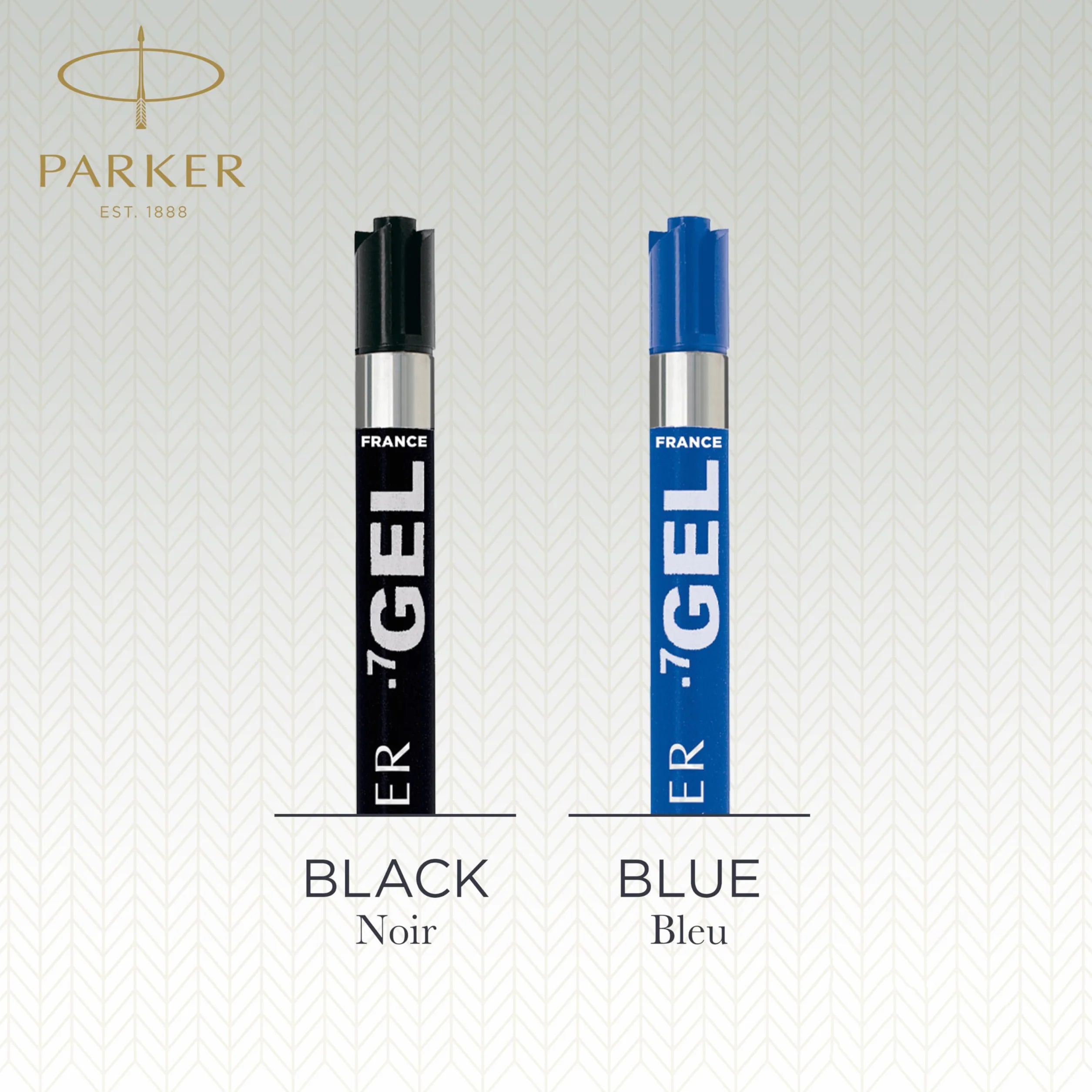 Parker QUINK ricariche inchiostro gel punta media 0,7 mm nero 2 pezzi