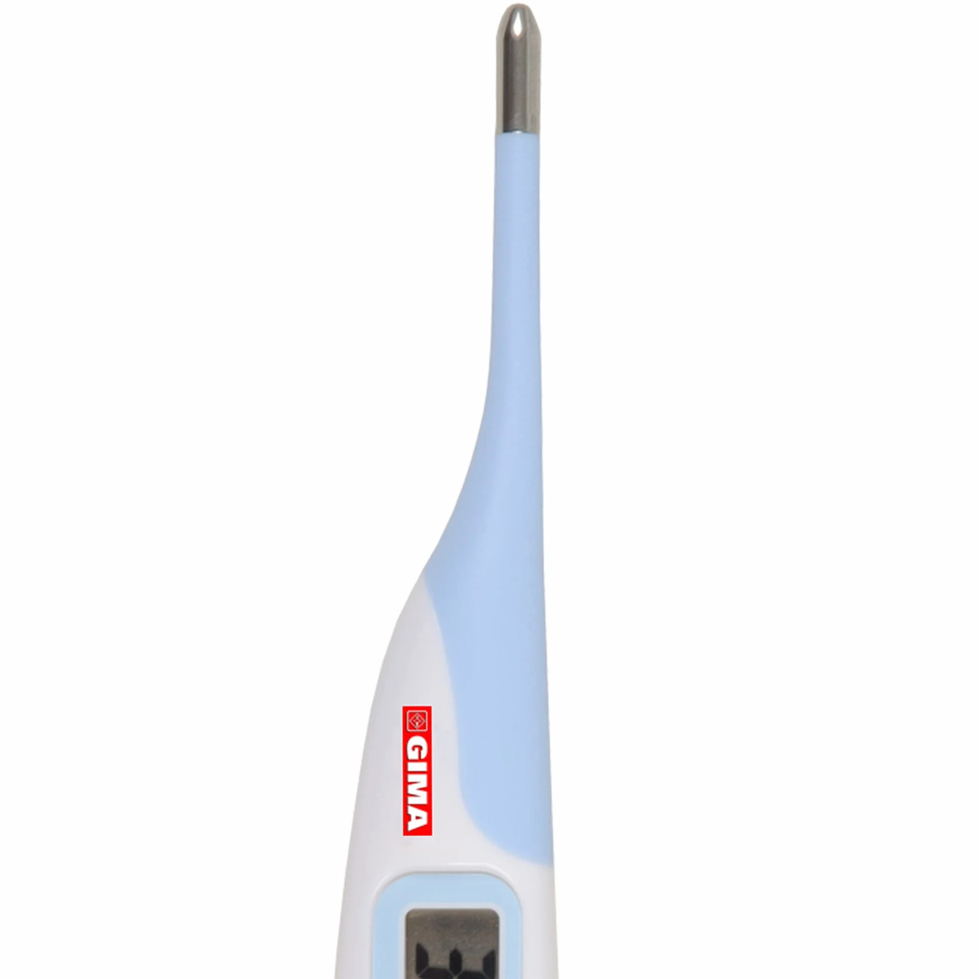 GIMA Termometro Digitale Istantaneo 8 Secondi °C/°F Punta Flessibile Impermeabile Display LCD Allarme Febbre