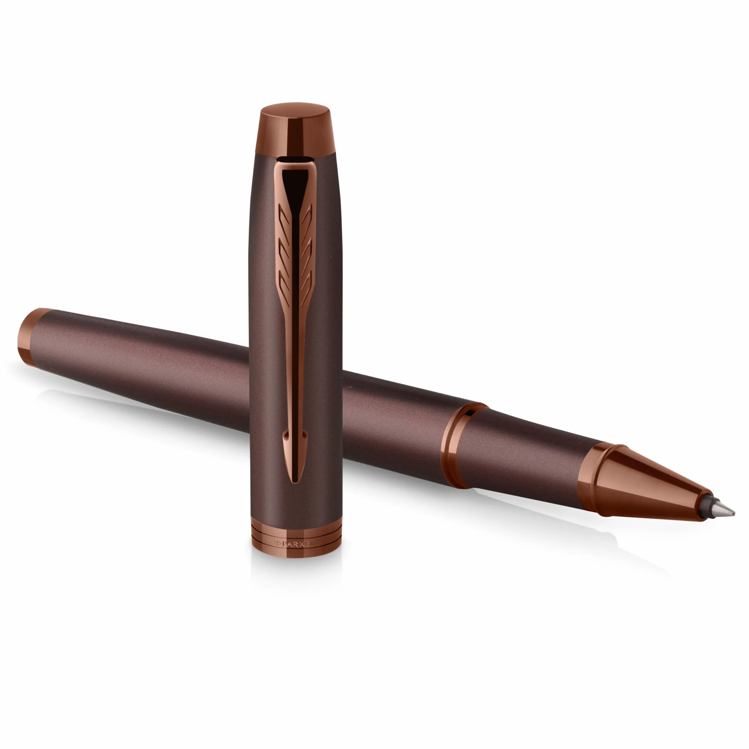 Parker IM Monocromatica Roller Pen - Nero, Punta Fine, Bordeaux, Confezione Regalo