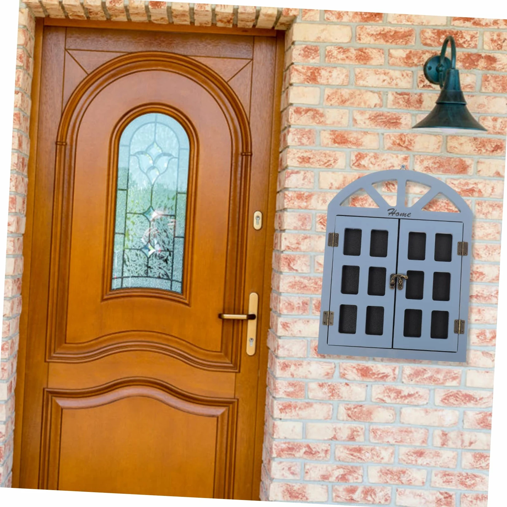 Lavagna Decorativa da Parete in Legno Stile Finestra Retrò, Multiuso per Lasciare Messaggi, Sospesa per Bar e Feste Design Unico e Funzionale