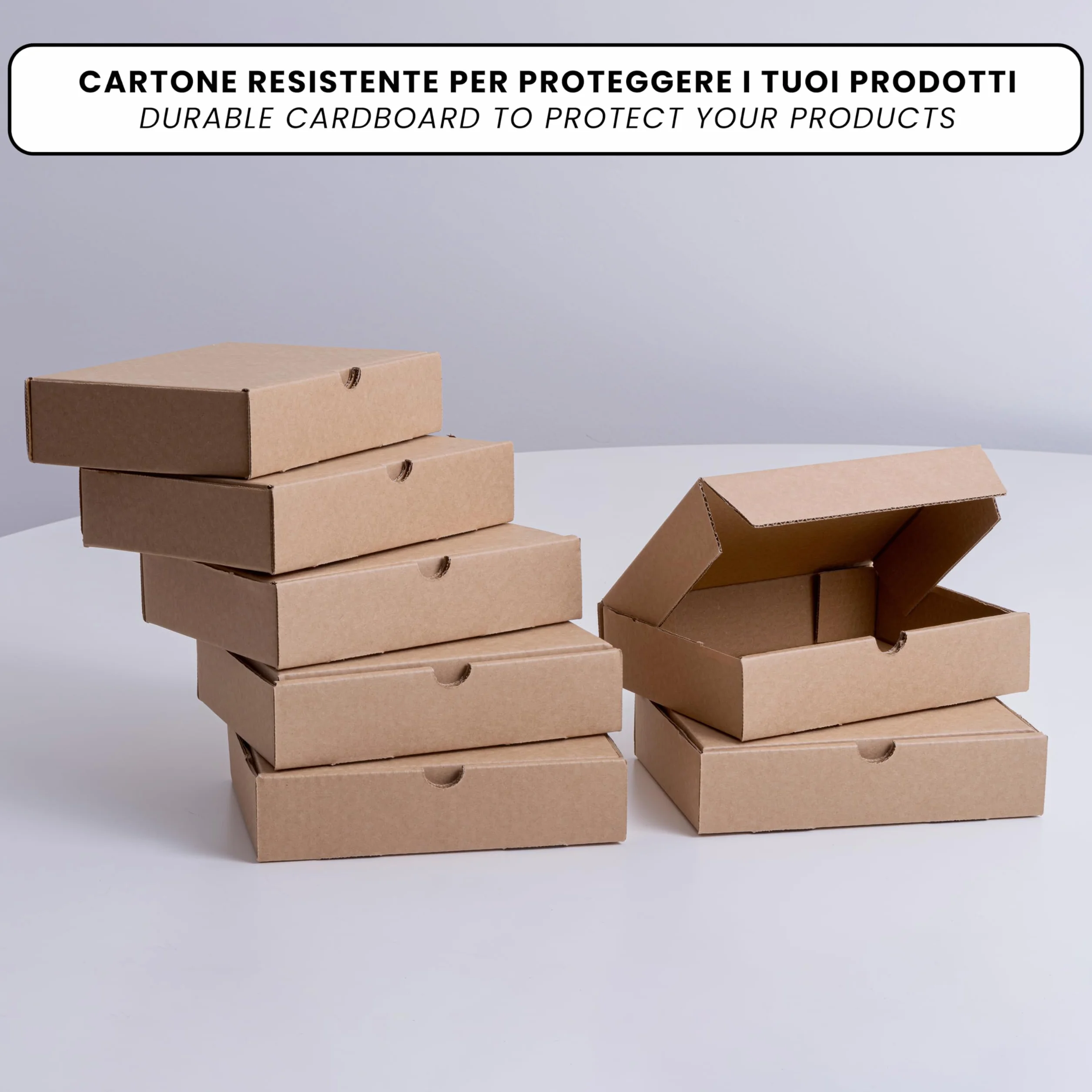 IPEA Scatole di Cartone Piatte 21 x 15 x 5 cm 10 Pezzi Made in Italy