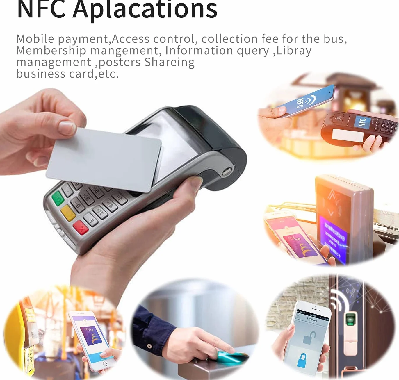 110 Pezzi NFC Tag Ntag215 Carta, Riscrivibile NFC Card CR80 Scheda, Carta in PVC NTAG215 Chip Card Compatibile con Tagmo, Dispositivi Abilitati NFC, 504 Byte di Memoria