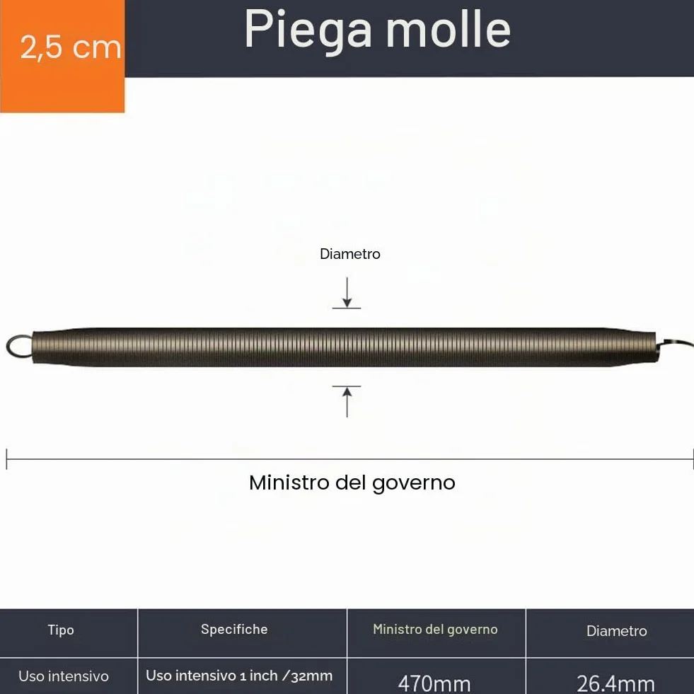Piegatubi a molla curva 420 mm, 4 punkty 20 mm, narzędzie do gięcia rur PVC