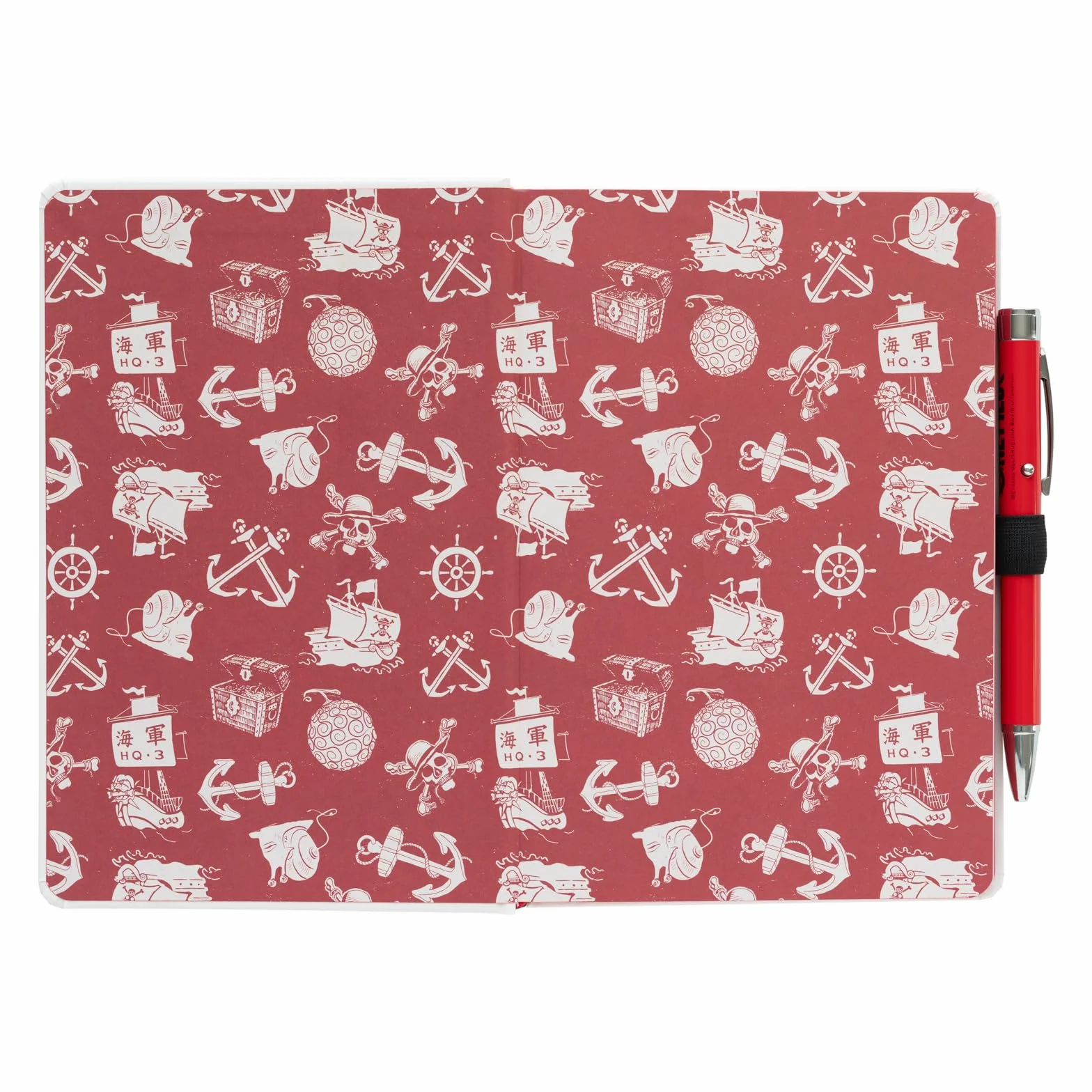 Grupo Erik Taccuino A5 One Piece Manga Quaderno Appunti Righe con Penna Proiettore a Pile Copertina Rigida
