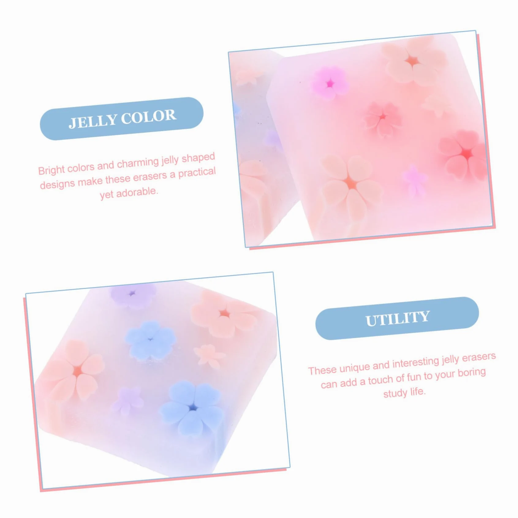 NUOBESTY 96pezzi Jelly Erasers Per Cancellini Carino Stile Cartoon Di Cancelleria Per Scuola e Ufficio Regali Per Feste e Premi