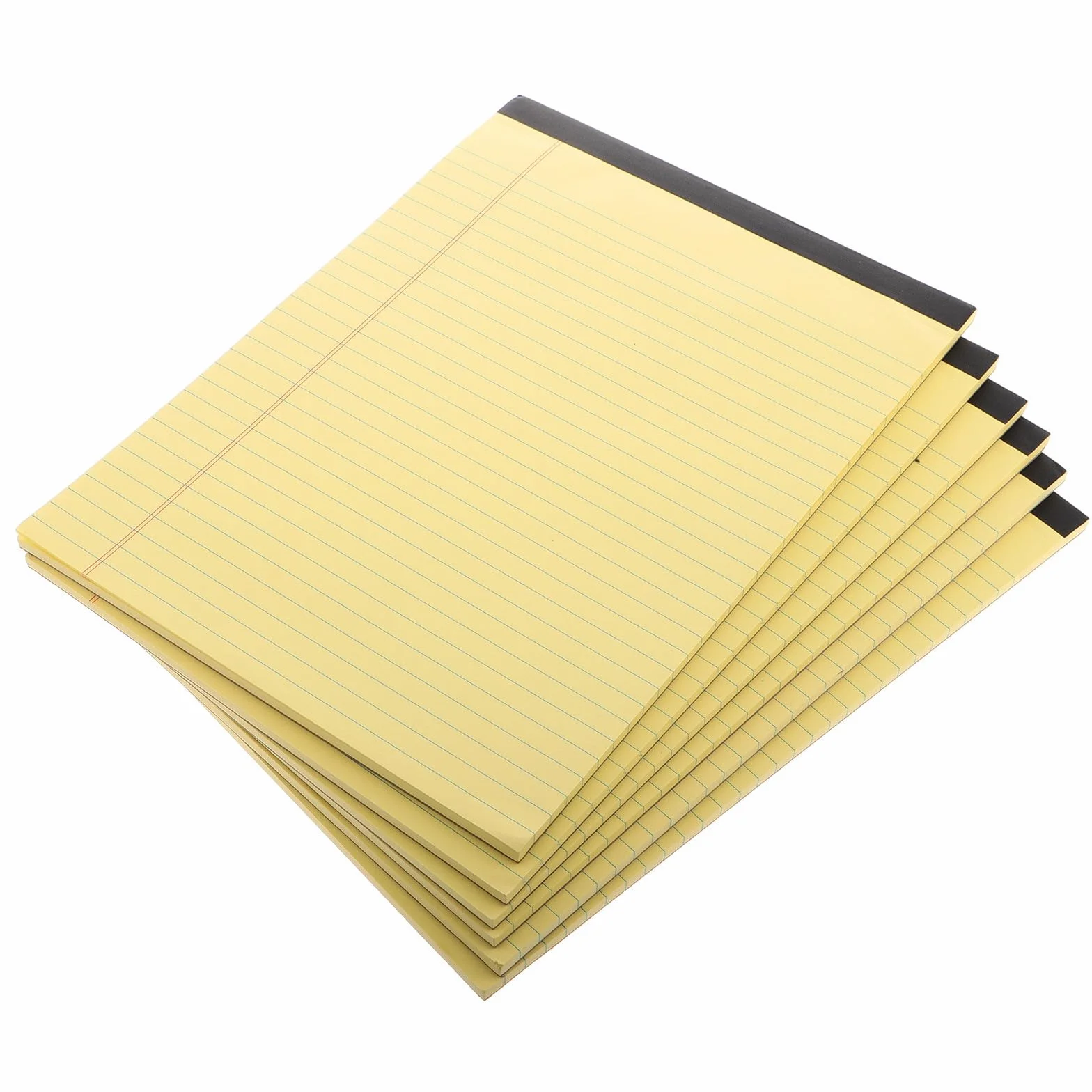 Blocco Note Giallo A4 Carta in Polpa di Legno con Pagine a Righe e Layout a Sezioni 6 Pezzi per Appunti Scolastici e Riunioni Aziendali