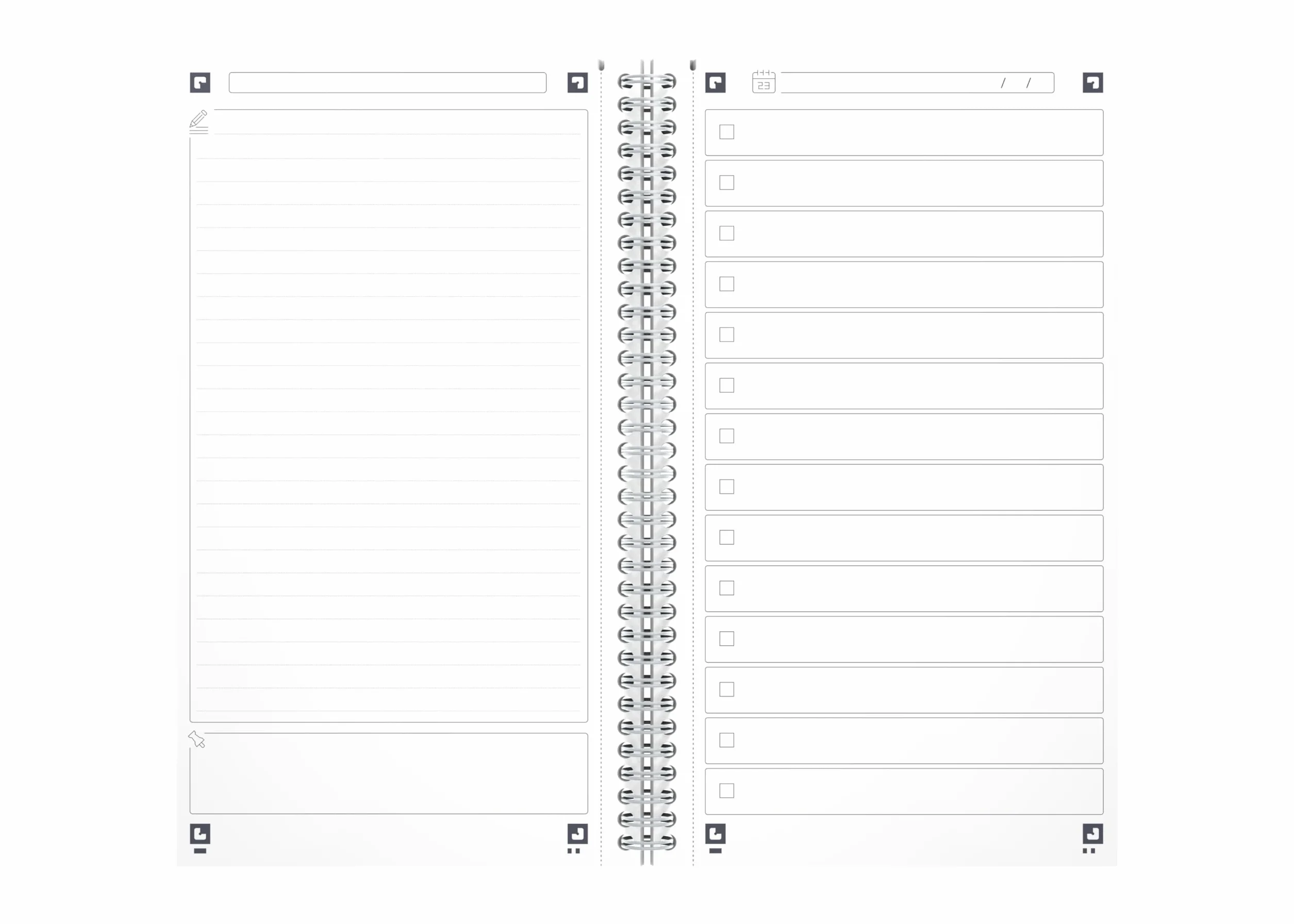 Oxford To Do Planner, taccuino, 115 fogli, per lavori marini di scrib, Aqua (Confezione da 2)