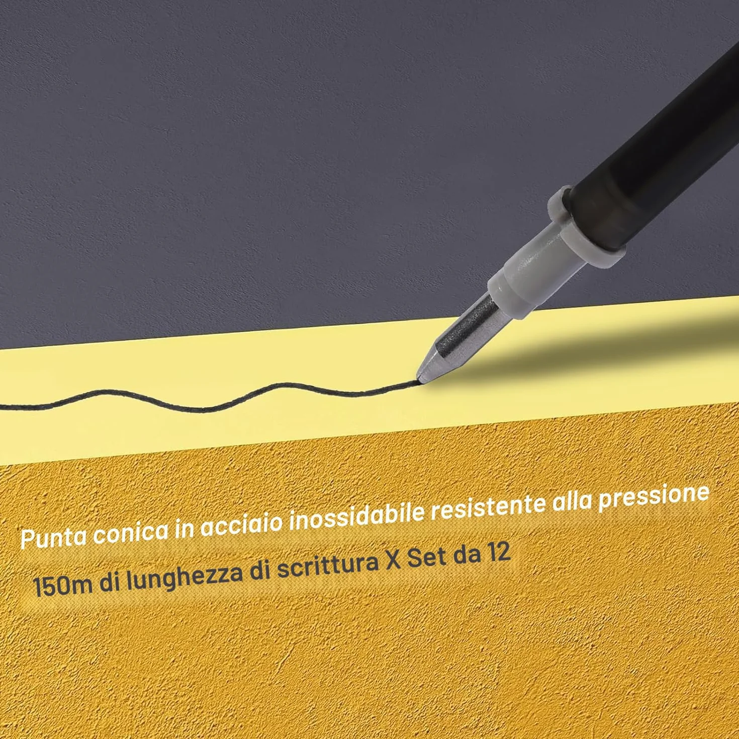Ricariche Penna Gel Cancellabile 0,7 mm Altezza 13 cm Compatibili Legami Confezione 12 Nero