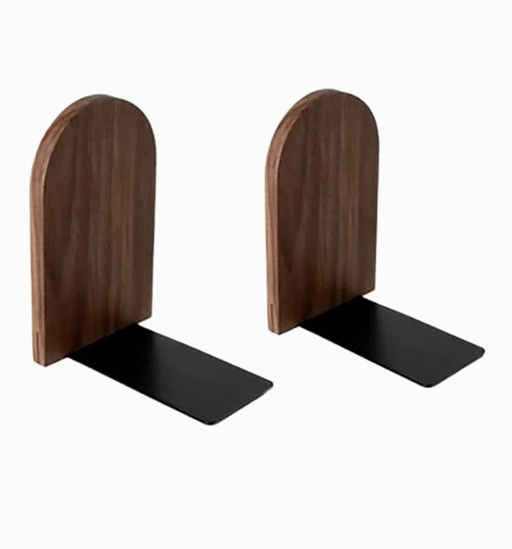 Reggi Libri, Fermalibri Fermalibri Universali Per Scaffali, Antiscivolo, Decorativo In Legno Resistente Ufficio Casa Scrivania