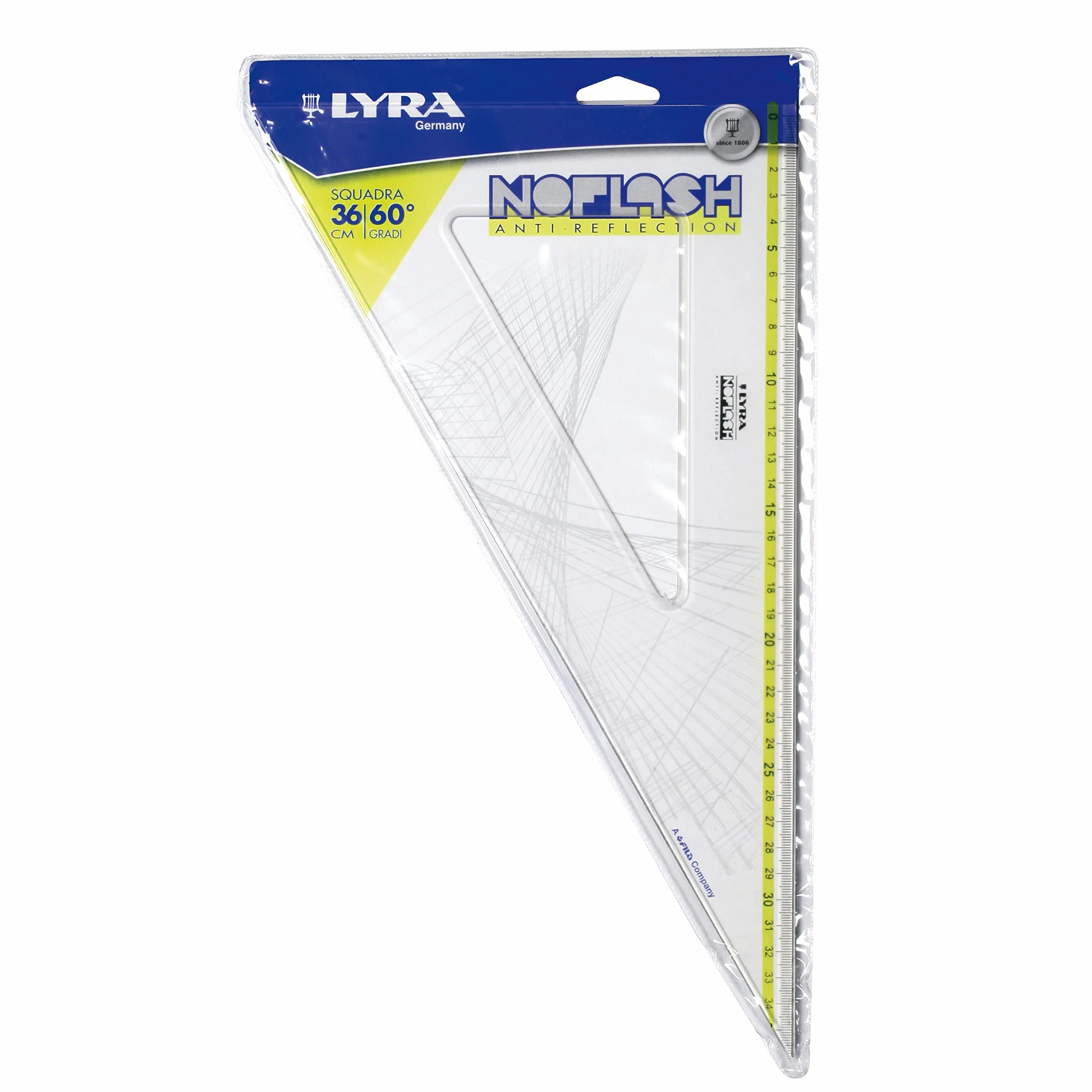 Lyra Noflash Squadra 36cm 60° in busta PVC