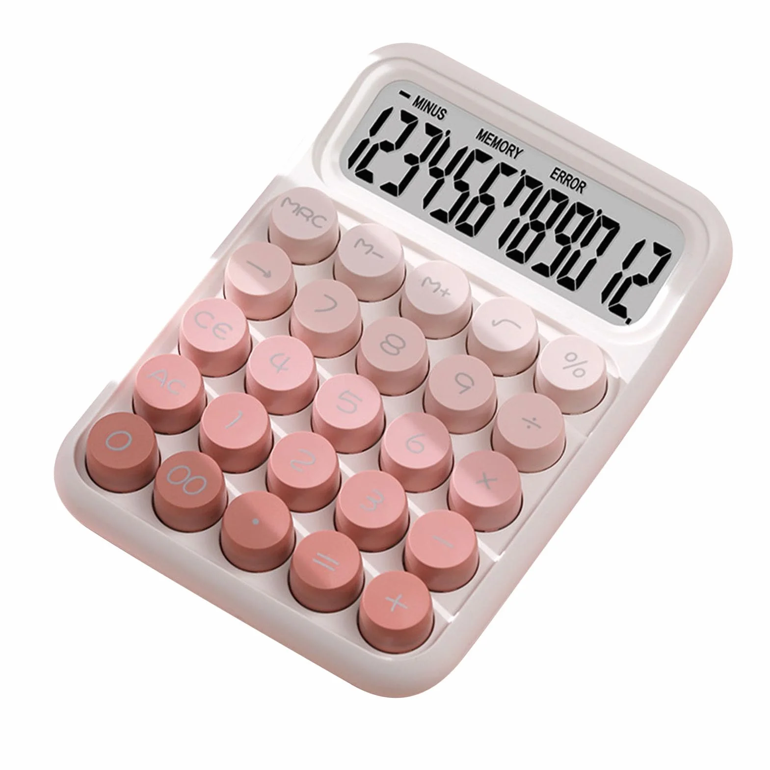 lyrlody Calcolatrice da Tavolo, Calcolatrice con Pulsanti Grandi a 12 Cifre in Plastica con Display Chiaro, 16 X 11,5 X 3 Cm, Design Desktop Compatto per Studenti Contabili Ufficio Uso Domestico