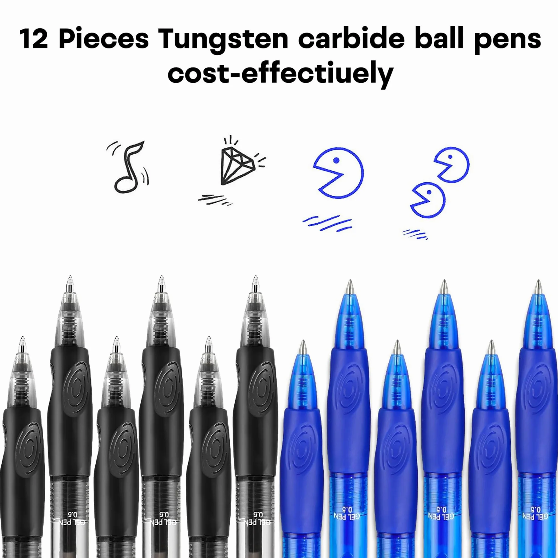 USUAL Penne gel cancellabili colorate cancellabili, punta fine da 0,5 mm, penne cancellabili per far scomparire gli errori, penne gel cancellabili retrattili per disegno, scrittura, scuola ufficio