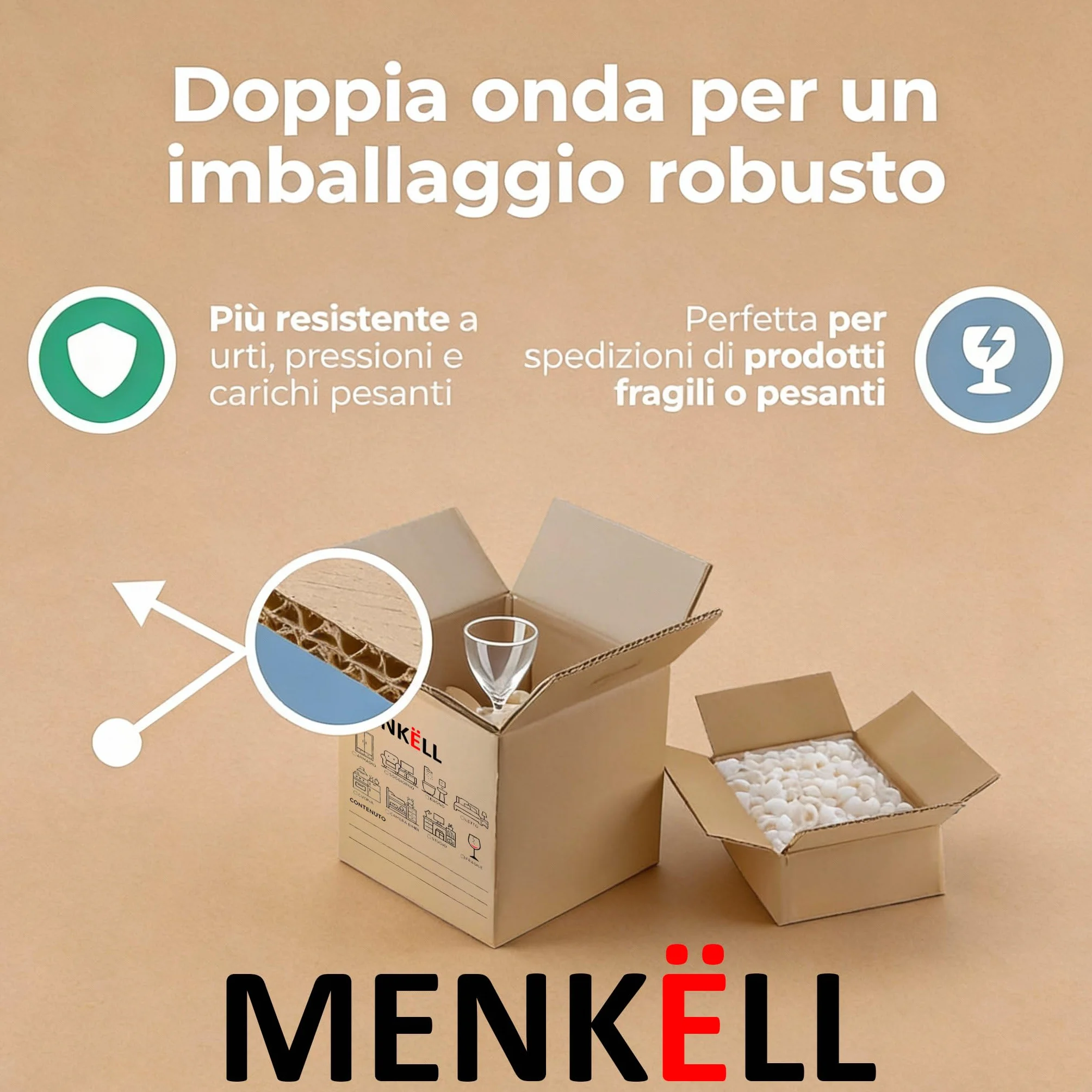 Scatoloni per Trasloco 60x40x40 cm 15 Pezzi Cartone Doppia Onda per Oggetti Fragili Spedizioni Imballaggi Trasporti 20kg