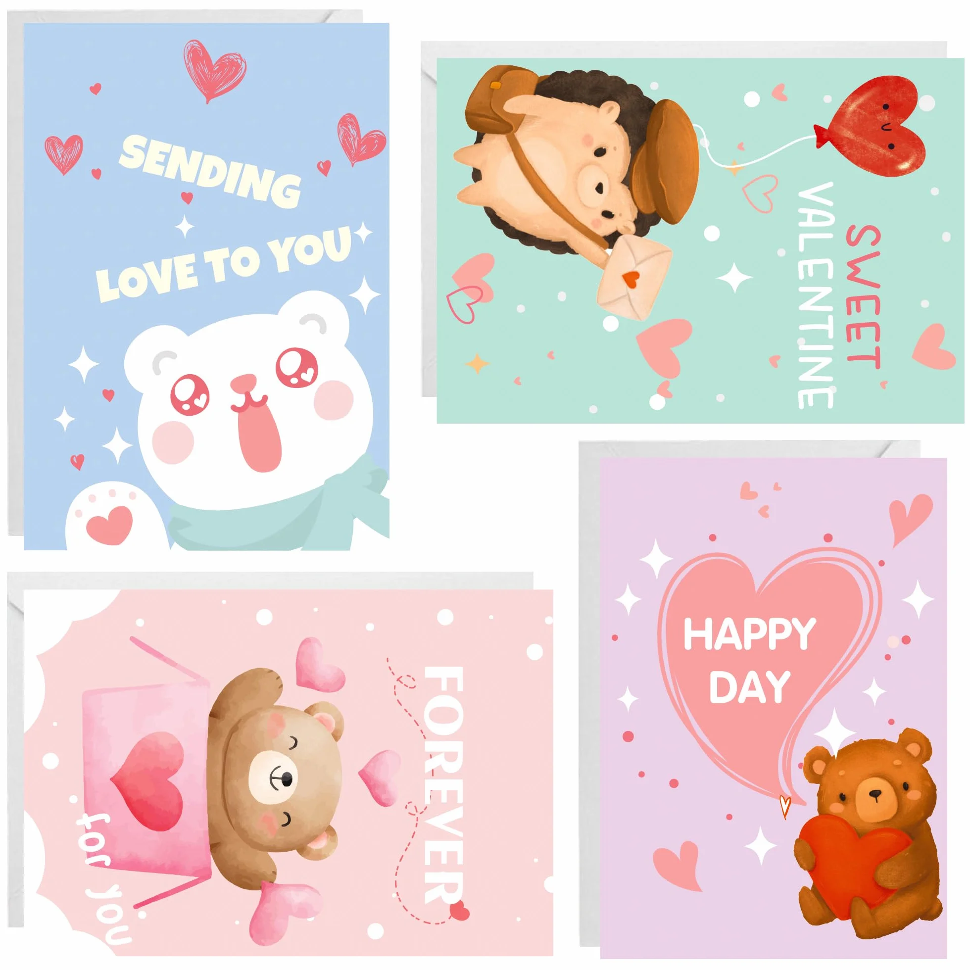 Biglietti San Valentino 48 Pezzi per Coppia Romantico Anniversario Matrimonio