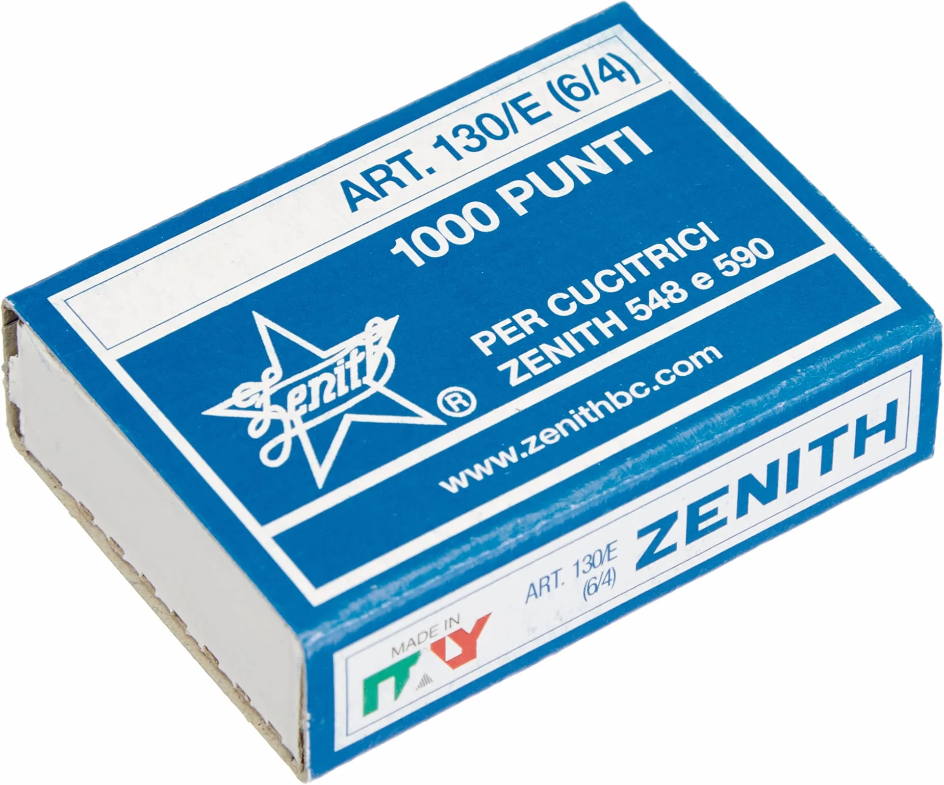 Zenith Punti Metallici Acciaio Naturale Art. 130/E (6/4) 1 Scatolina Da 10.000 Punti