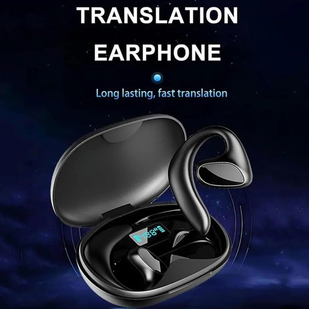 Meacode Ai Translation Earbuds, Meacode Traduttore 144 Lingue, Funzione Offline, Cancellazione, Auricolari Traduttore Simultaneo Ideali per Viaggi/Affari/Apprendimento (Black)