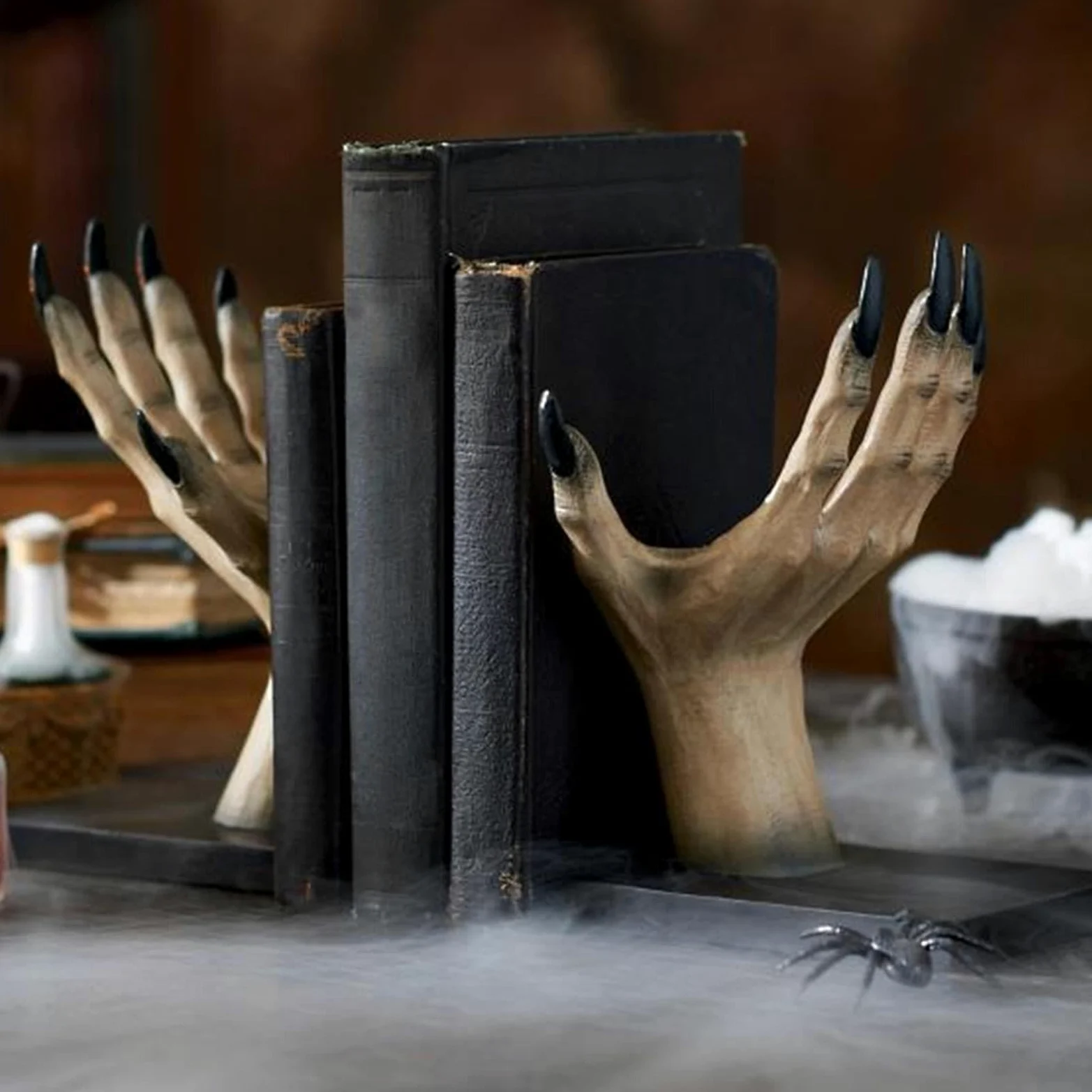 Reggilibri Originali Supporto Mani Di Gotiche In Resina Per Halloween | Fermalibri Per Scrivania Comodino Tavolo Studenti Adulti Casa Biblioteca Scuola Soggiorno Camera Da