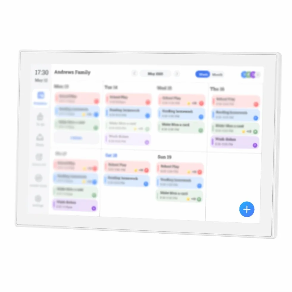 Calendario digitale, per la gestione intelligente della pianificazione abilitata al WiFi da 10,1 pollici, album fotografico elettronico multifunzionale per l'organizzazione di casa e ufficio (bianco