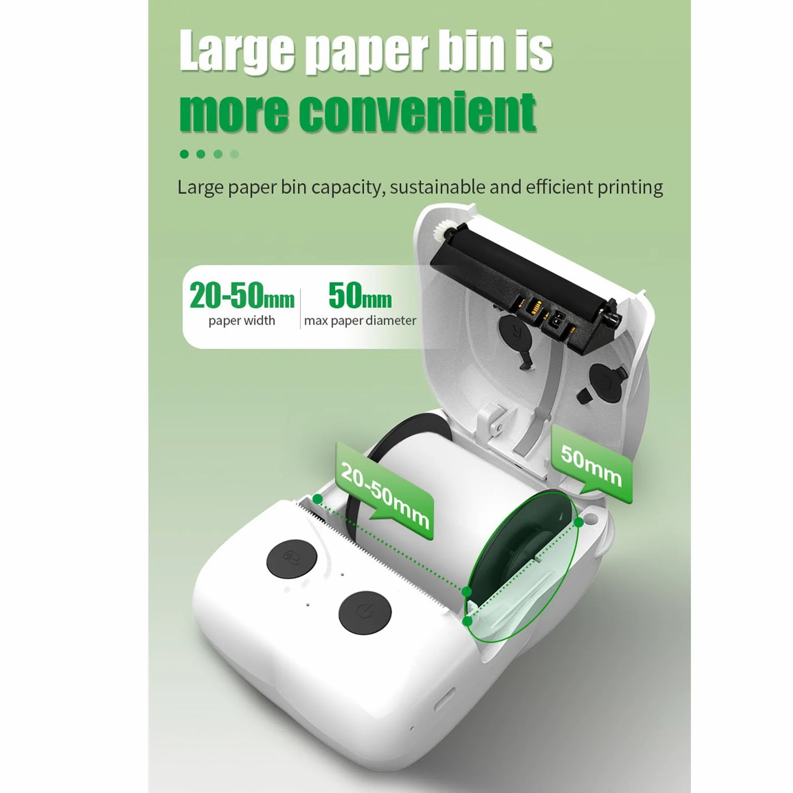 Stampante Termica per Etichette Bluetooth da 50 Mm, Etichettatrice Portatile con Batteria da 1500 MAh per L'organizzazione della Logistica Al Dettaglio di Uffici Domestici