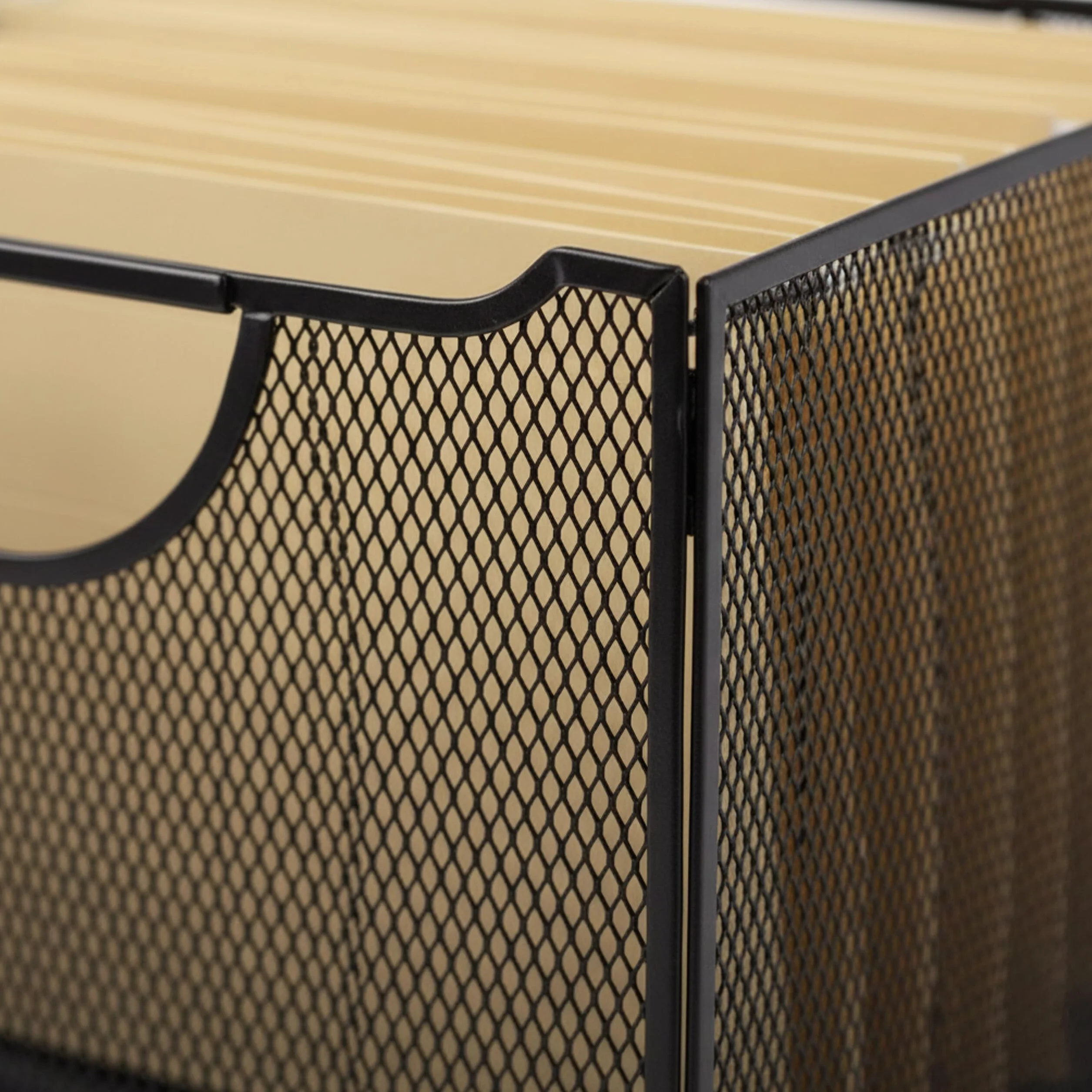Relaxdays Scatola Portadocumenti per cartelle sospese, AxLxP: 26 x 39 x 34 cm, con Manici, Acciaio, impilabile, Nera