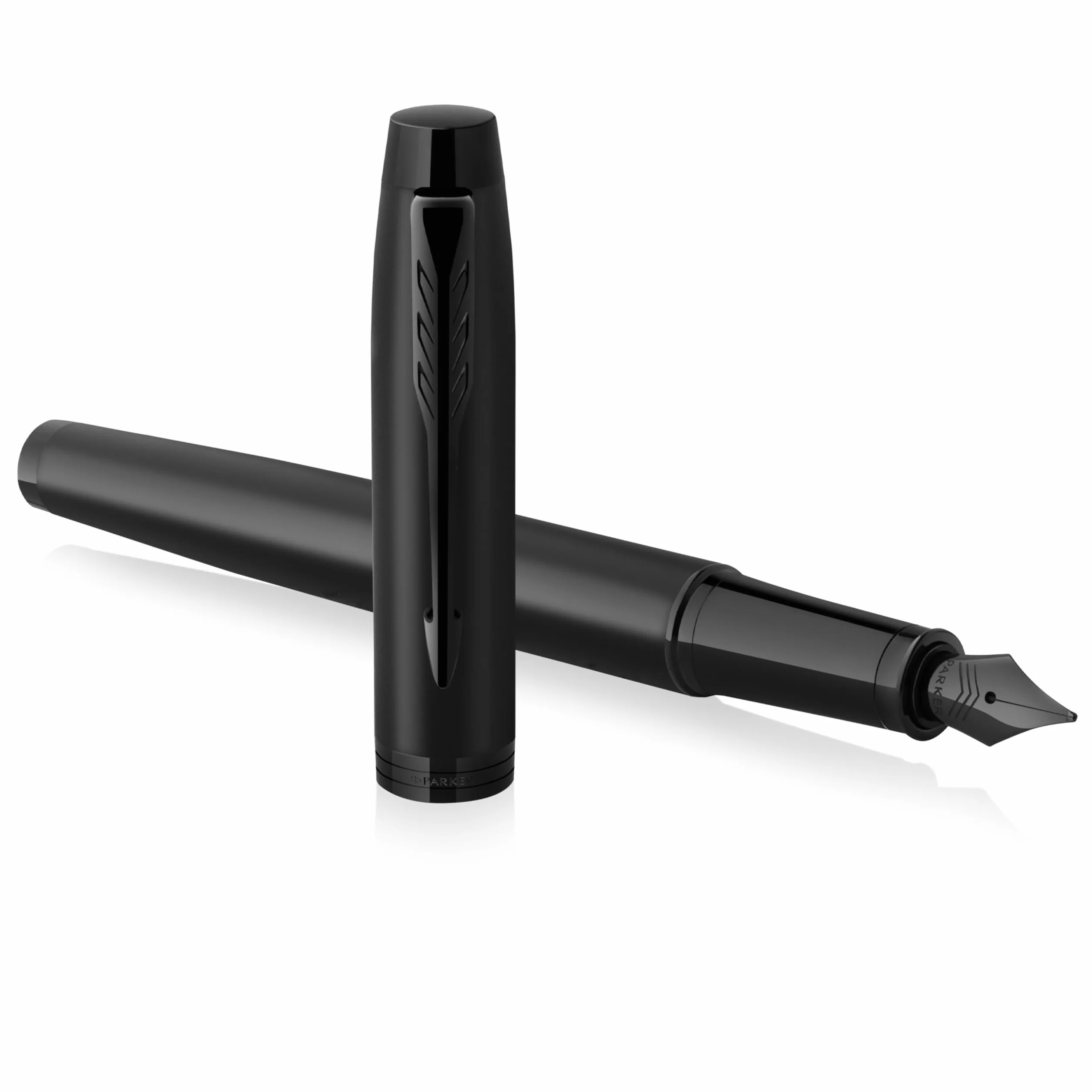 Parker IM penna stilografica, punta media, czarna matowa, zestaw upominkowy