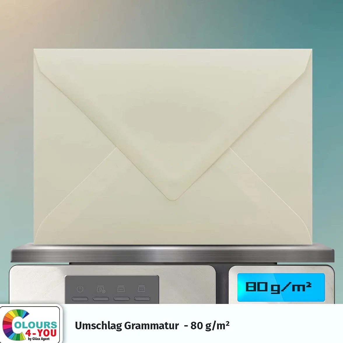 200 buste DIN C6 vaniglia, 11,4 x 16,2 cm, con adesivo umido da 80 g/m², buste senza finestra, colore: 4-you