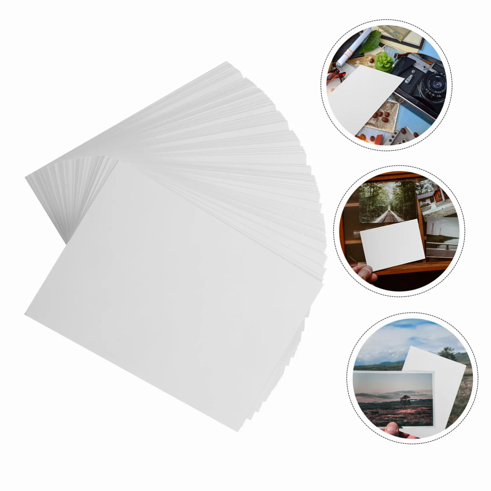 Operitacx 4 Set Carta Fotografica Stampa Di Carte Fotografiche Colore Carte Fotografiche Immagini Foto Lucida Album Foto Documenti Della Stampante Alto Carta Bianca 100 Fogli*4