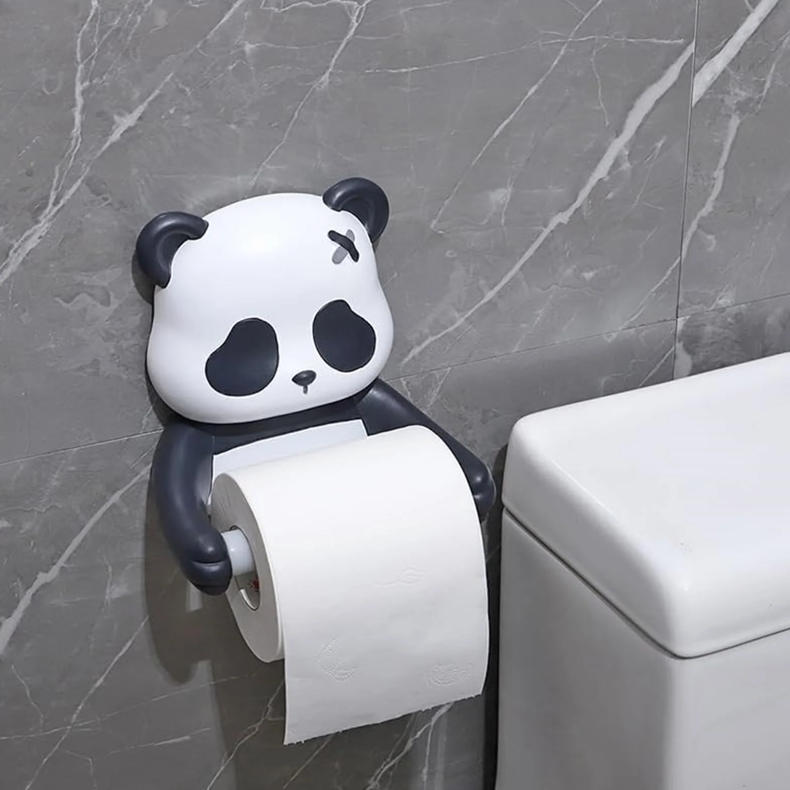 Panda Portarotolo Carta igienica Da Parete Non Forare Necessario Carta igienica Portarotolo Per Bambini Decorazione Bagno