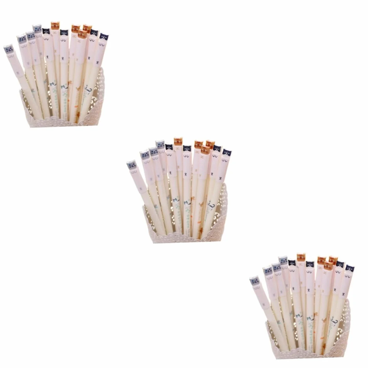 36 Pz Imposta le penne gel penne per gatti gel per gatti a inchiostro nero da 0,38 mm