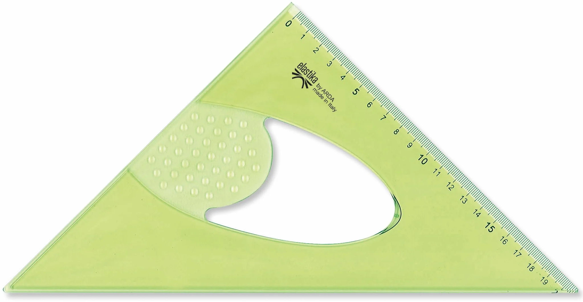ARDA Elastika Squadra 45 gradi 30 cm Verde Trasparente