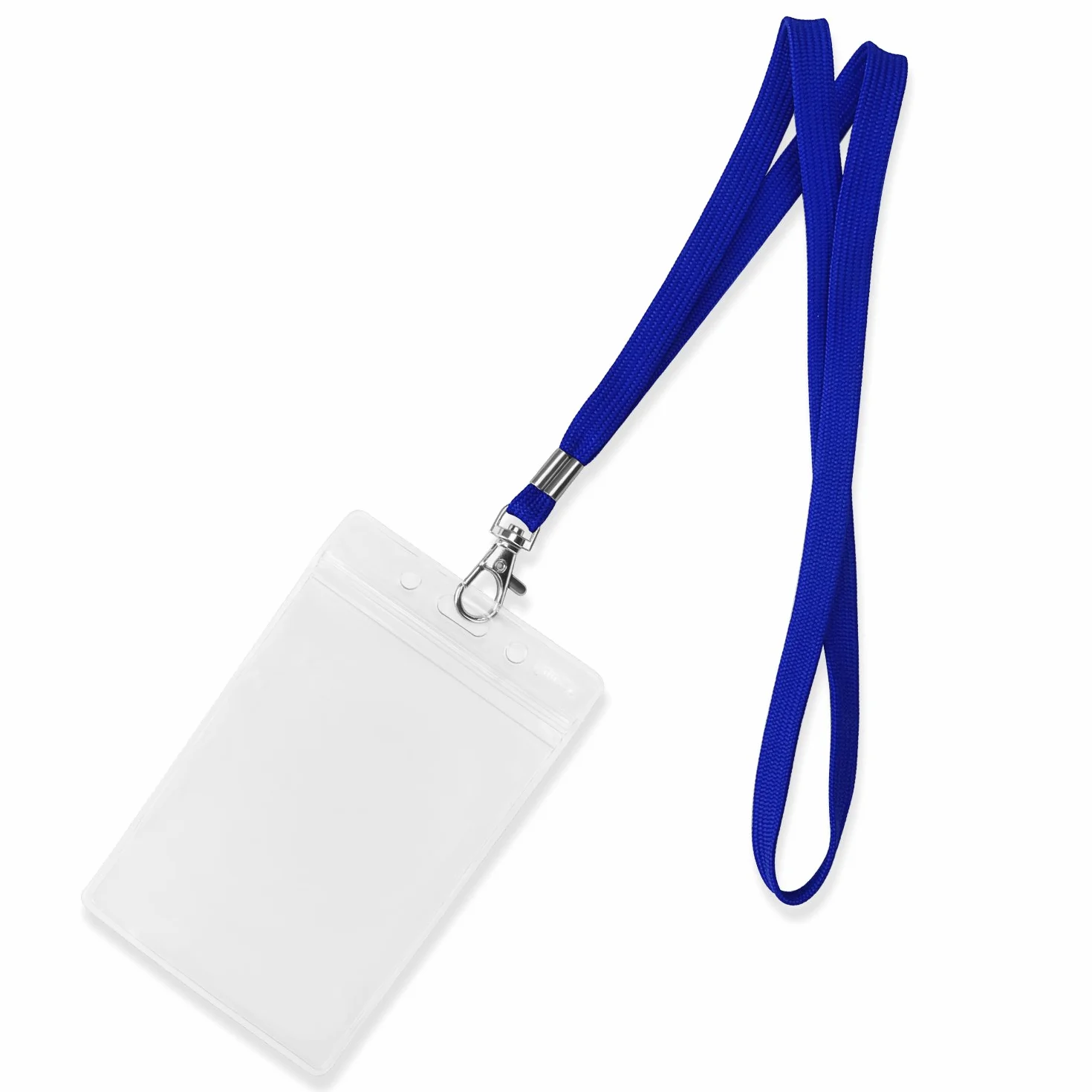 Fushing 100 Pezzi Cinghia in Poliestere 45cm con Chiusura Girevole per Carte di identità, Chiavi