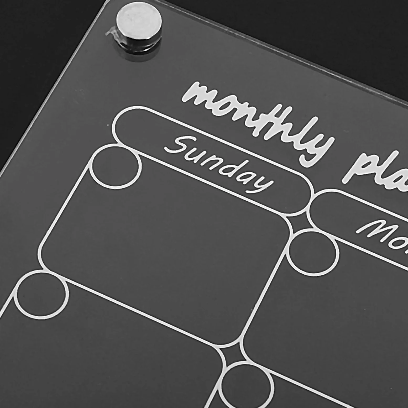 DOITOOL Calendario Cancellabile Magnetico Trasparente per Frigorifero Lavagna per Scrivere e Pianificazione dei Pasti Settimanale Organizzatore con Magnete Forte