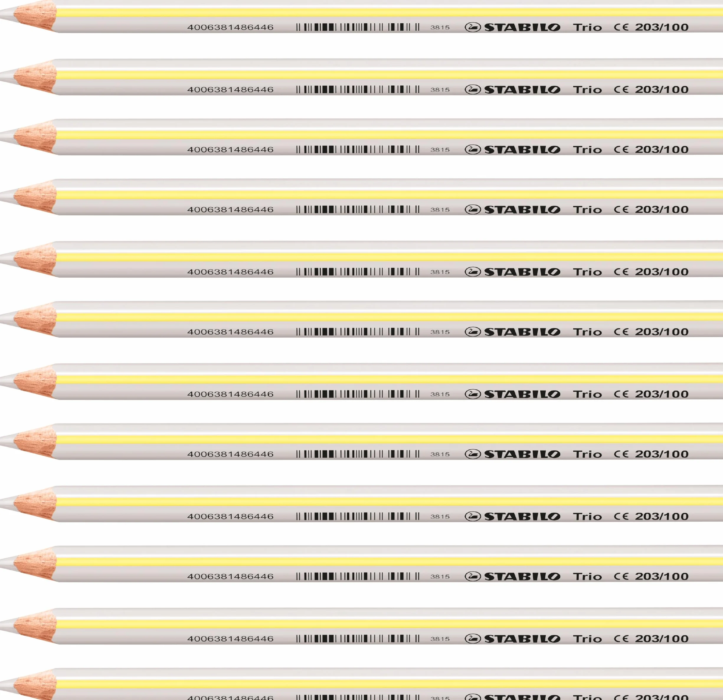 STABILO Trio thick Matita colorata triangolare Confezione da 12 Bianco