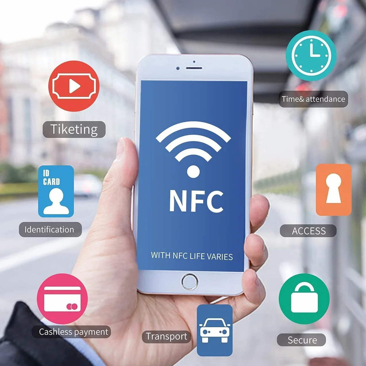 100 etichette NFC NTAG215 NFC bianche adesive NFC compatibili con TagMo e Amiibo con retro adesivo per un facile fissaggio
