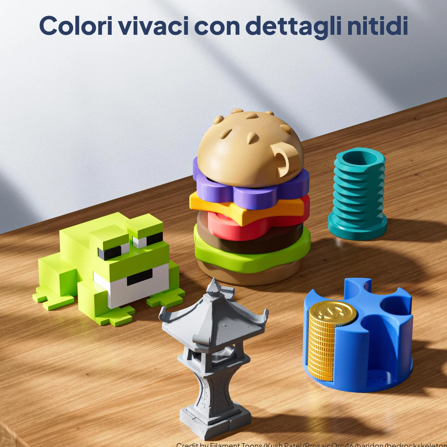 DEEPLEE Filamento PLA+ 1.75 mm 1 kg Nero, Alta Tenacità, Precisione ±0.02 mm per Stampanti 3D FDM