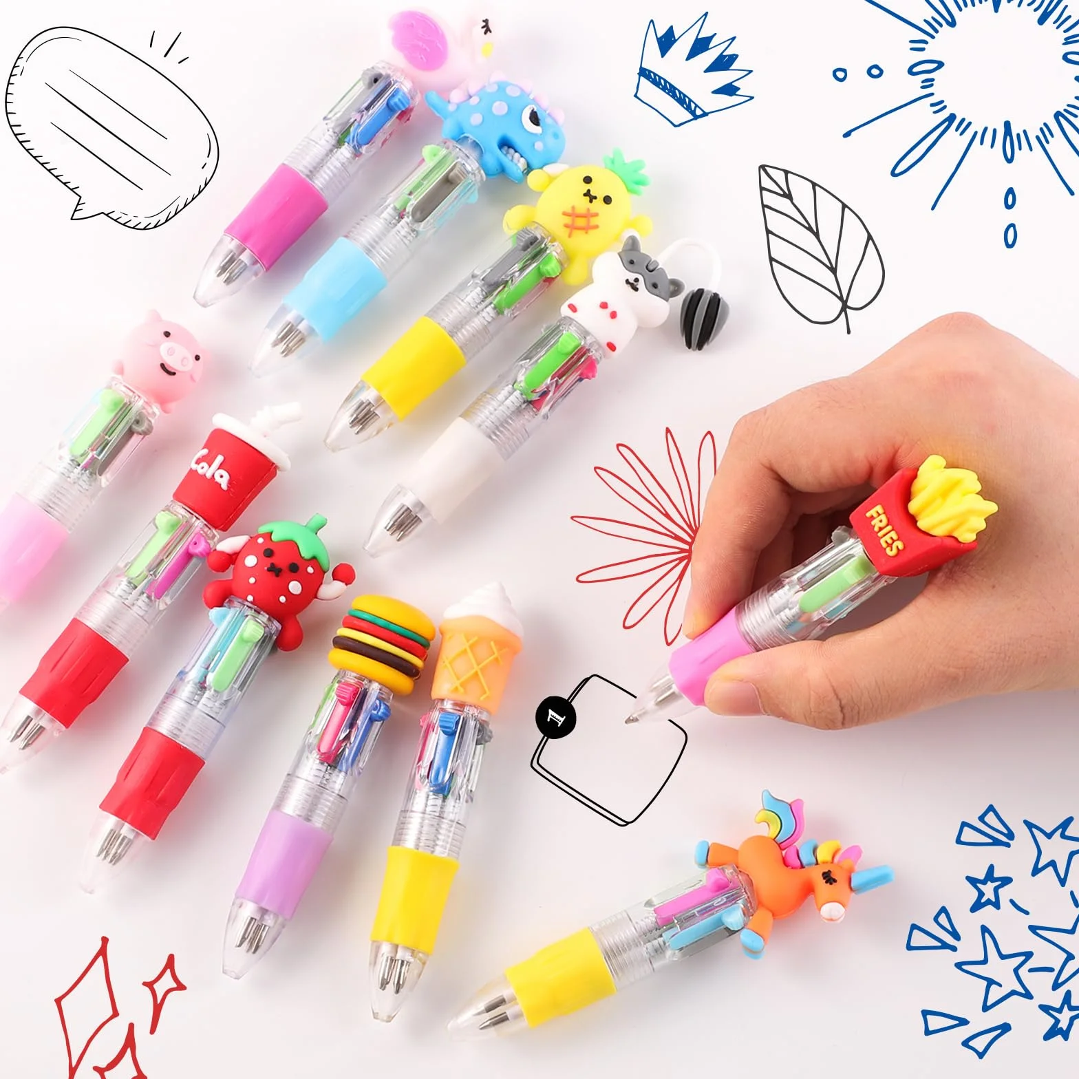 Yoosso 24 penne a sfera retrattili 4 in 1 0,7 mm regalo laurea