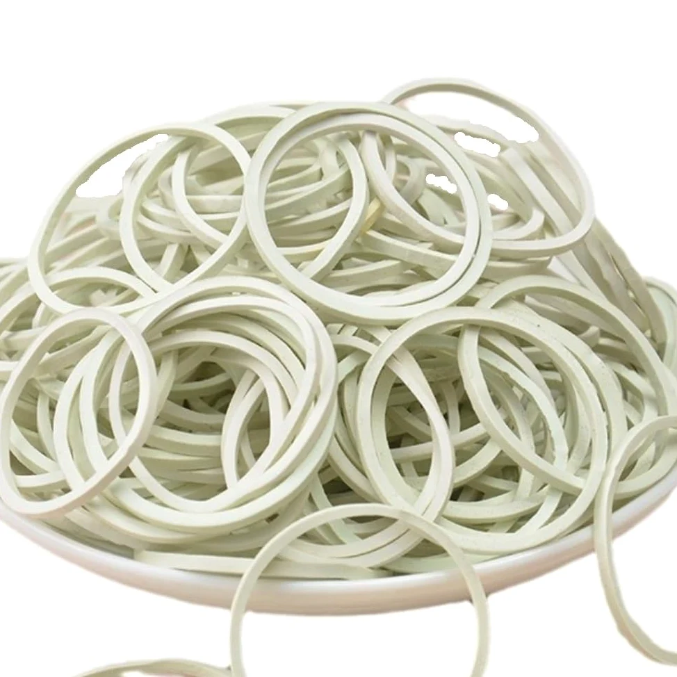 Elastici,Elastici in Gomma da Ufficio, 100 elastici in gomma, fascia elastica naturale bianca, elastici resistenti, anello diametro 50 mm for fatture for capelli, carta bancaria, forniture for ufficio