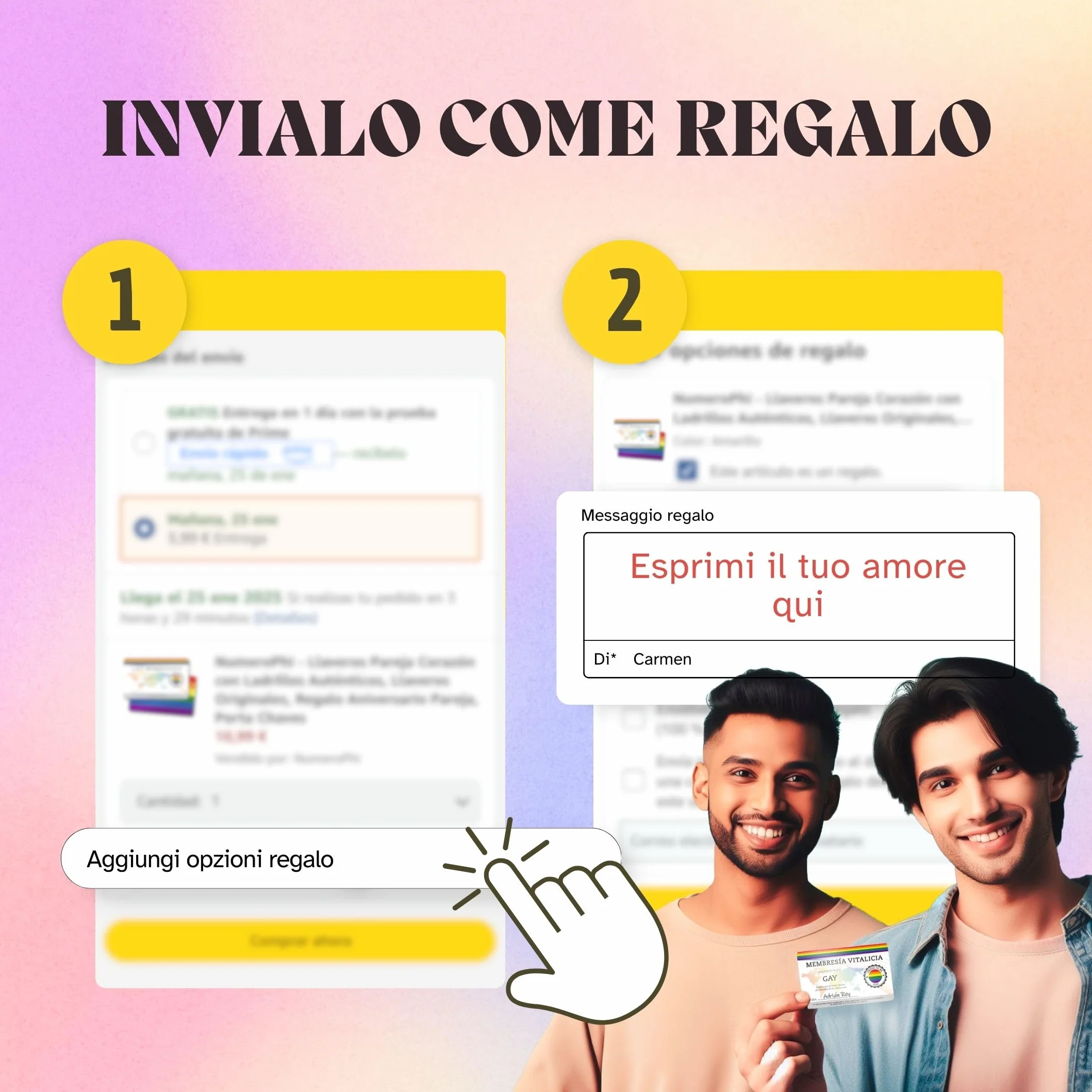 Tessera Orgoglio Gay, Accessori LGBTI, PVC, Regalo Inclusivo