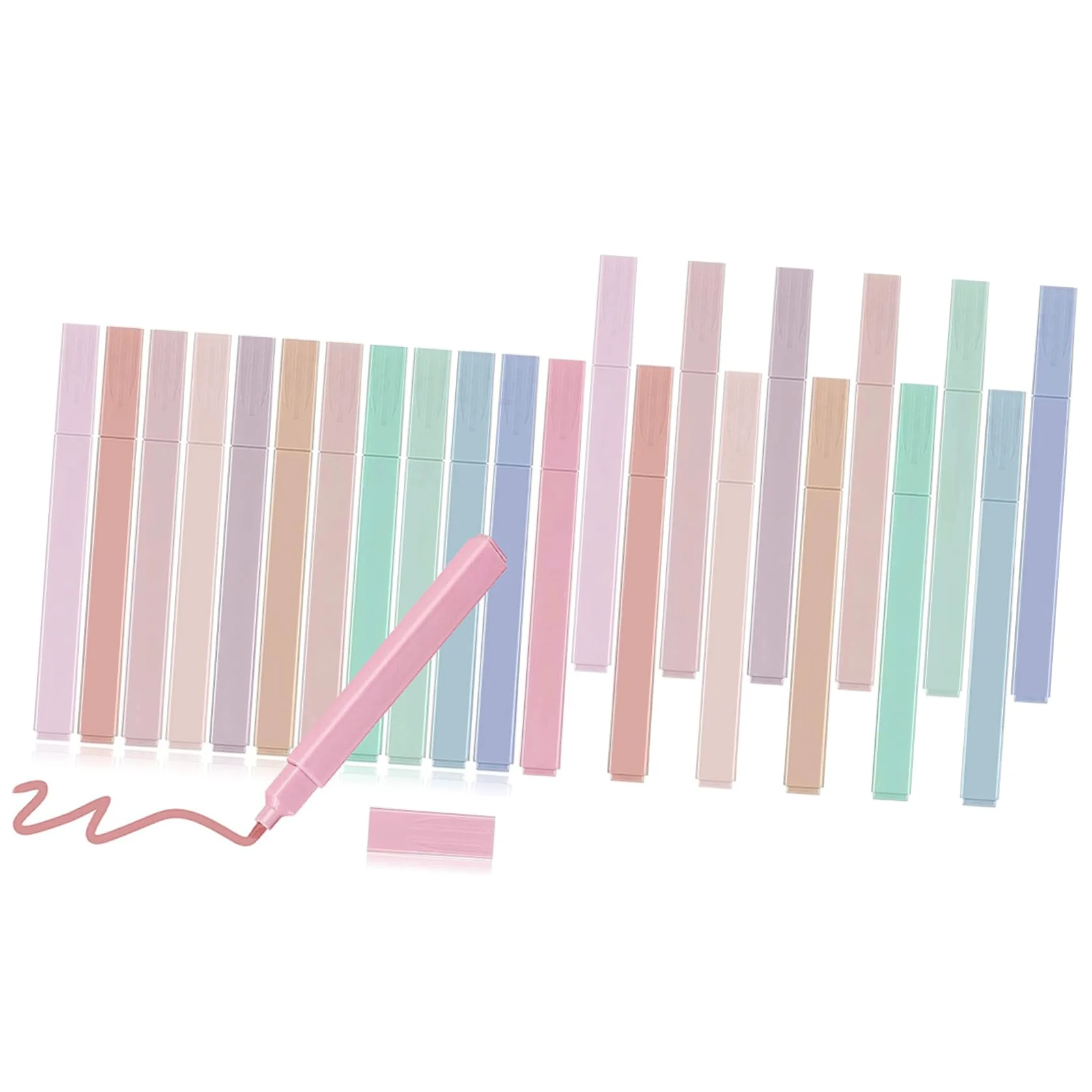 EXCEART 24pezzi Evidenziatori Portatili Doppia Estremità Di Penne Colorate Per Scrapbooking Uso Domestico e Scolastico Pigmenti Base d Acqua Duraturi e Colorati