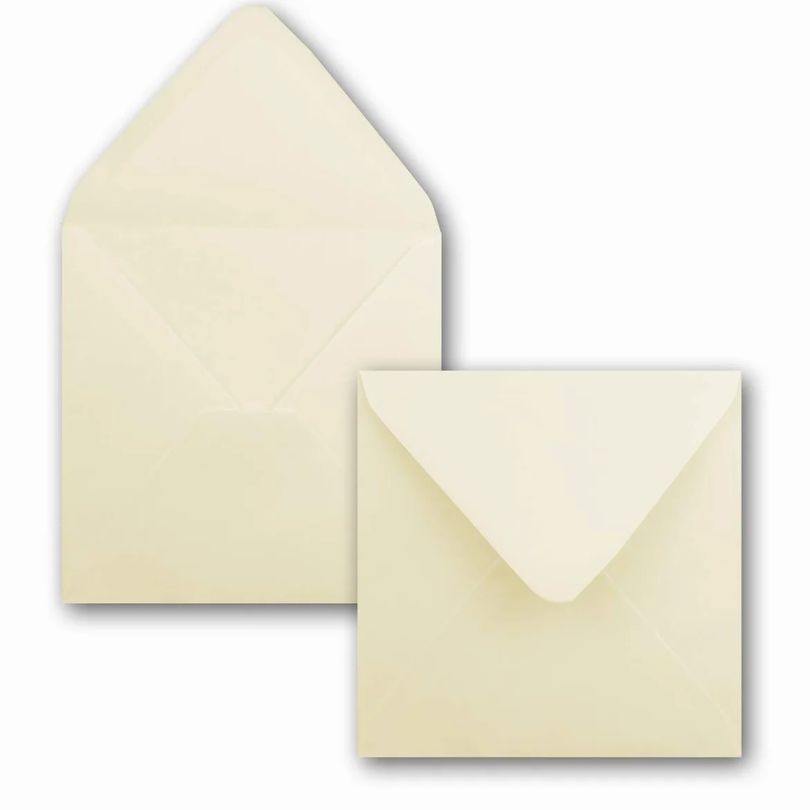 400 buste quadrate, 16 x 16 cm, 100 g/m², con incollaggio a umido, senza finestra, ideali per Natale, biglietti di auguri, inviti del tuo agente Glüxx, colore: crema