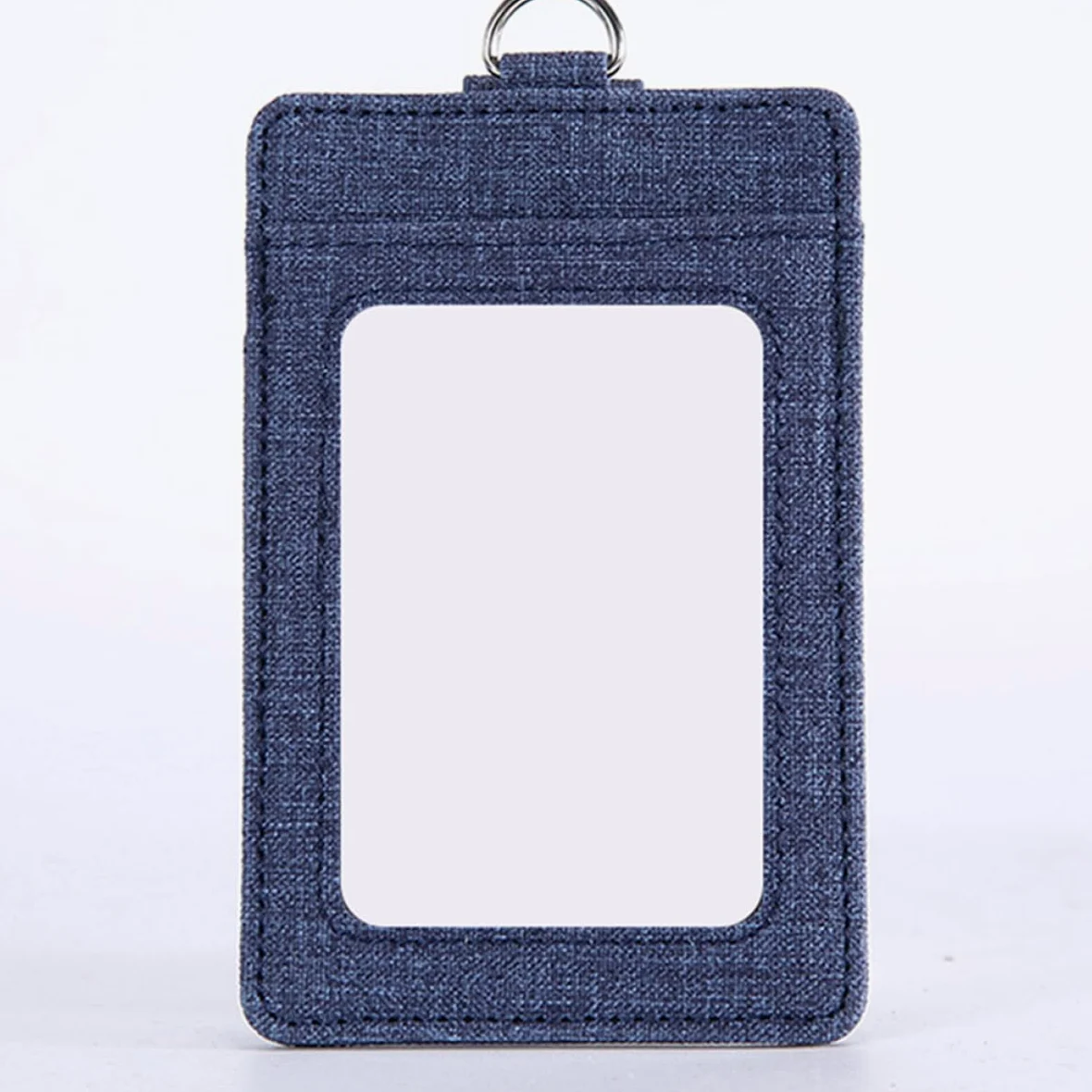 9pezzi Portabadge Retrattile Pelle Pu Con Lanyard Per Id Studenti e Chiavi Design Lato e Finestra