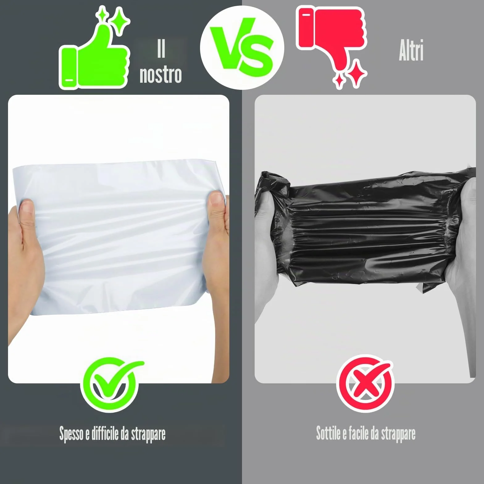 KOMABLEN 120 Buste Autoadesive per Spedizioni Vinted, 4 Taglie, Impermeabili Opaqui PE Pacchi per Spedizioni Scarpe, Libri, Abbigliamento